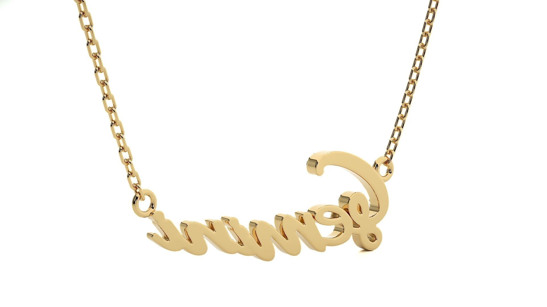 Gemini Zodiac Pendant Necklace 3dm stl render detail 3D print model_11