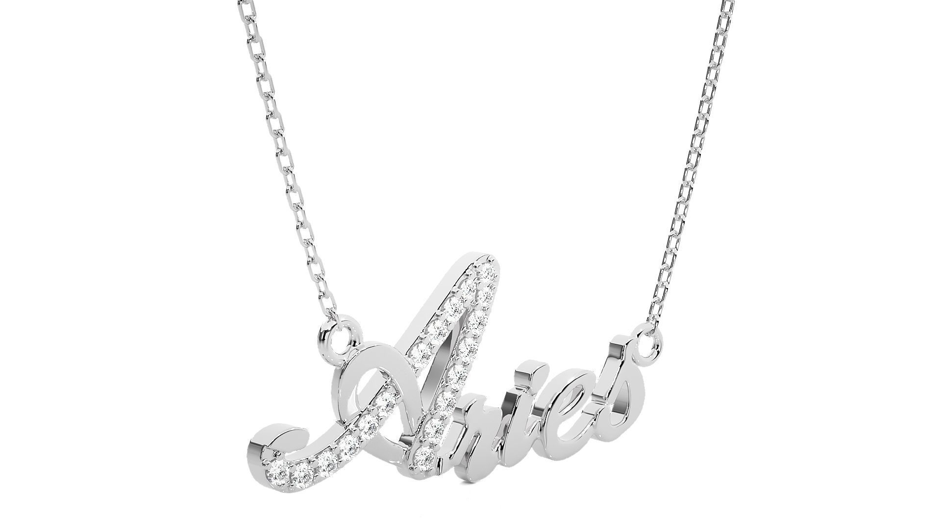 Aries Zodiac Pendant Necklace 3dm stl render detail 3D print model_5