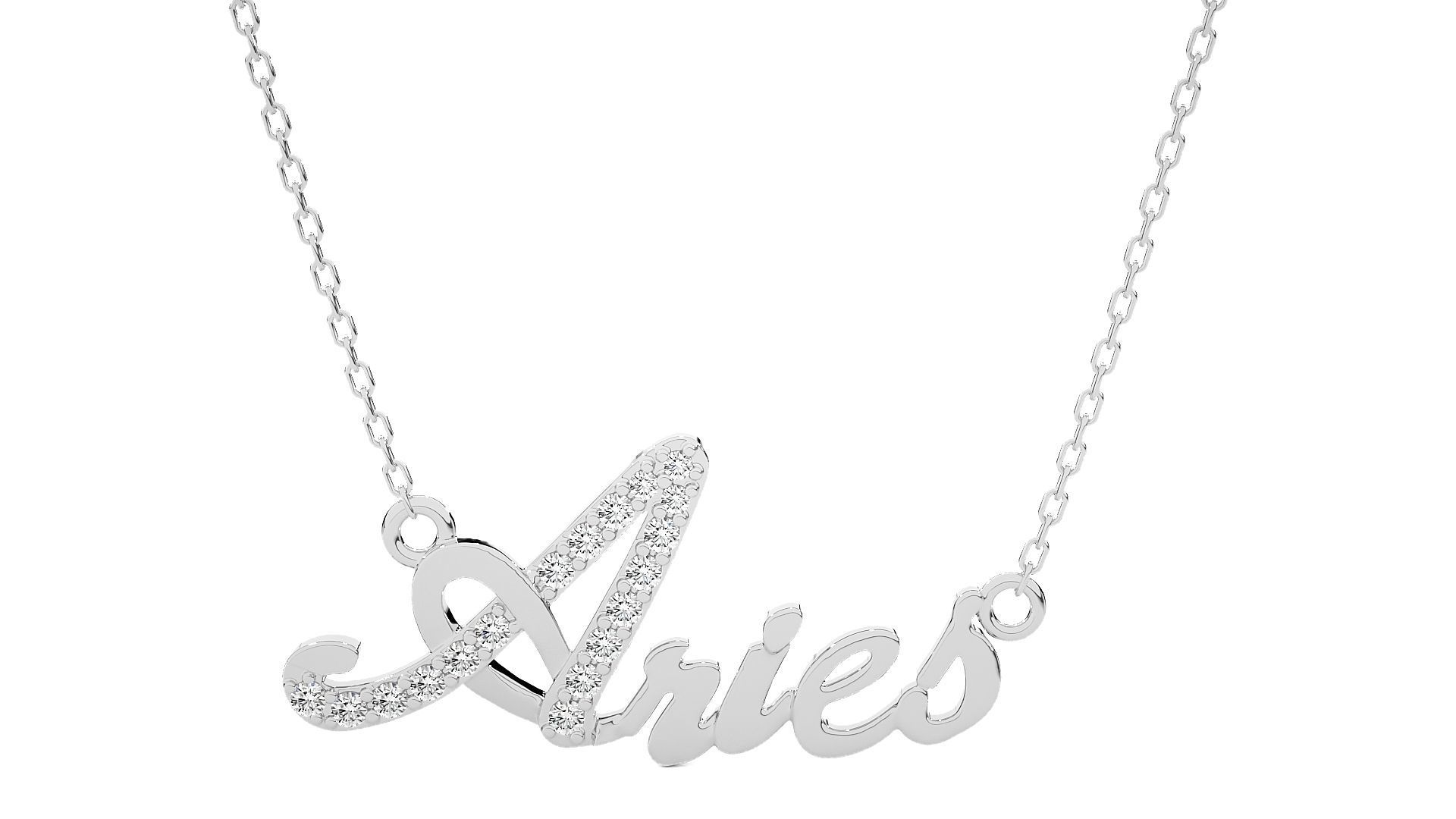 Aries Zodiac Pendant Necklace 3dm stl render detail 3D print model_4