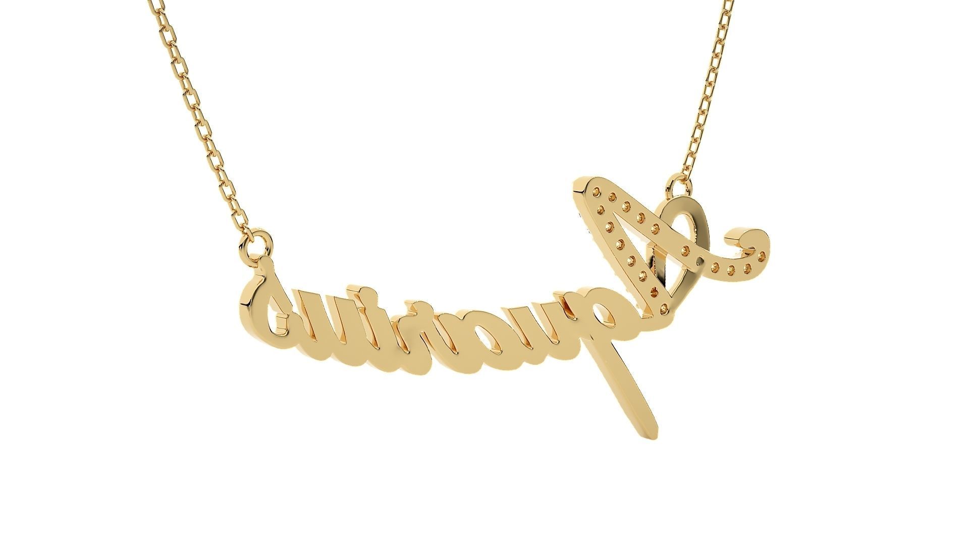 Aquarius Zodiac Pendant Necklace 3dm stl render detail 3D print model_11