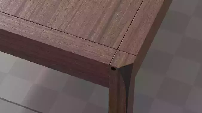 CoffeeTable High Poly wooden table