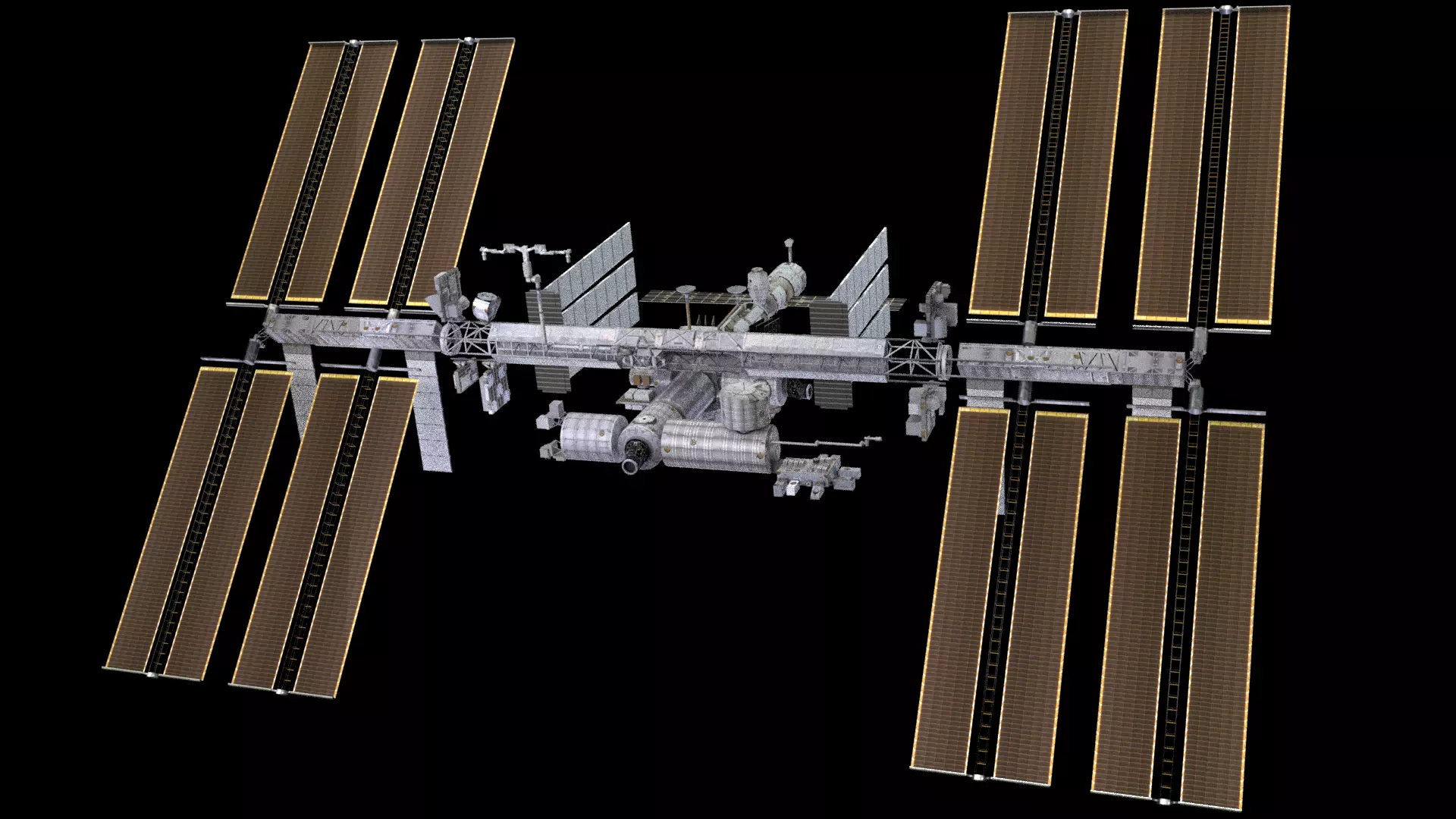 ISS International Space Station Low-poly 3D model_0