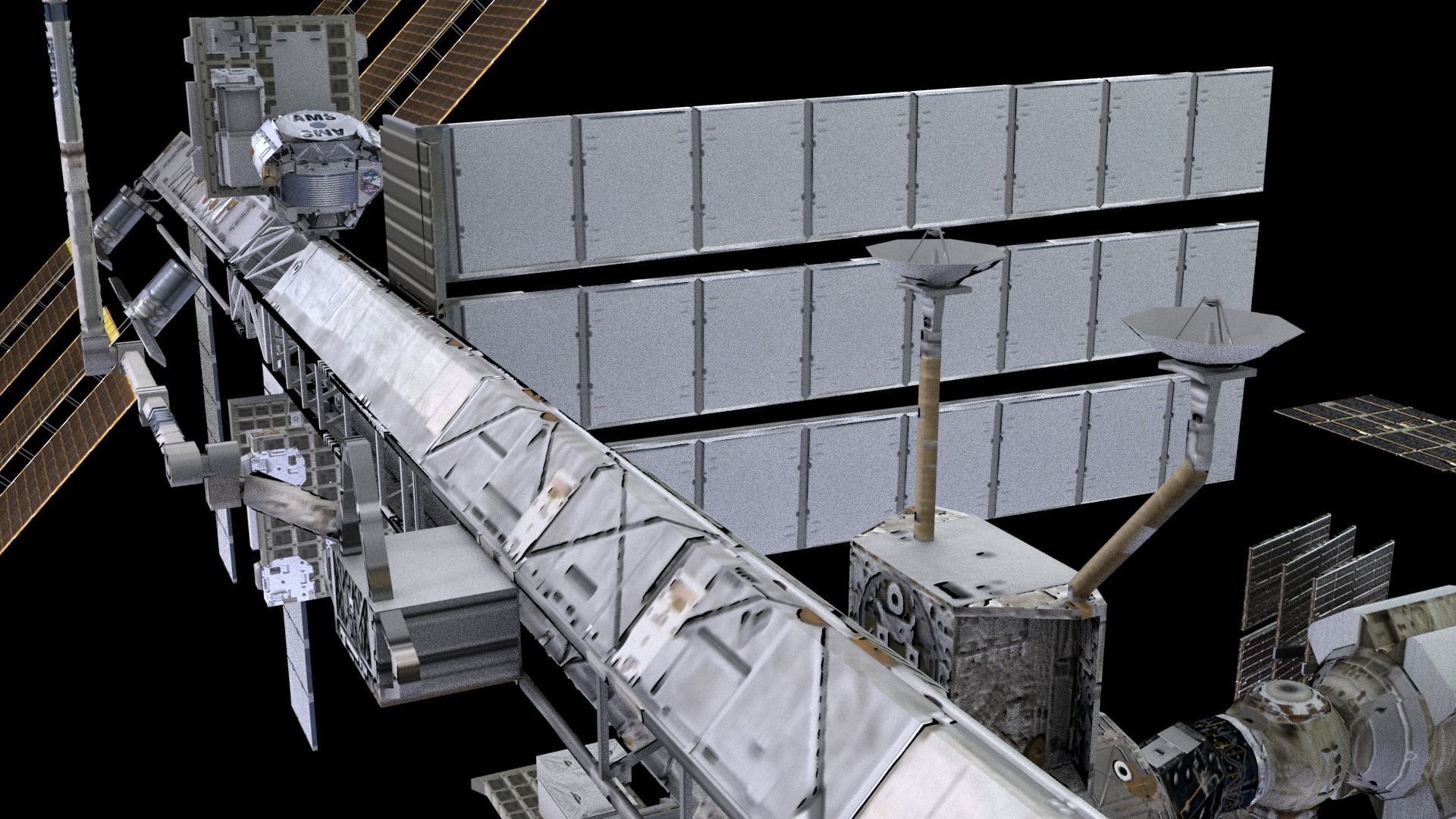 ISS International Space Station Low-poly 3D model_6