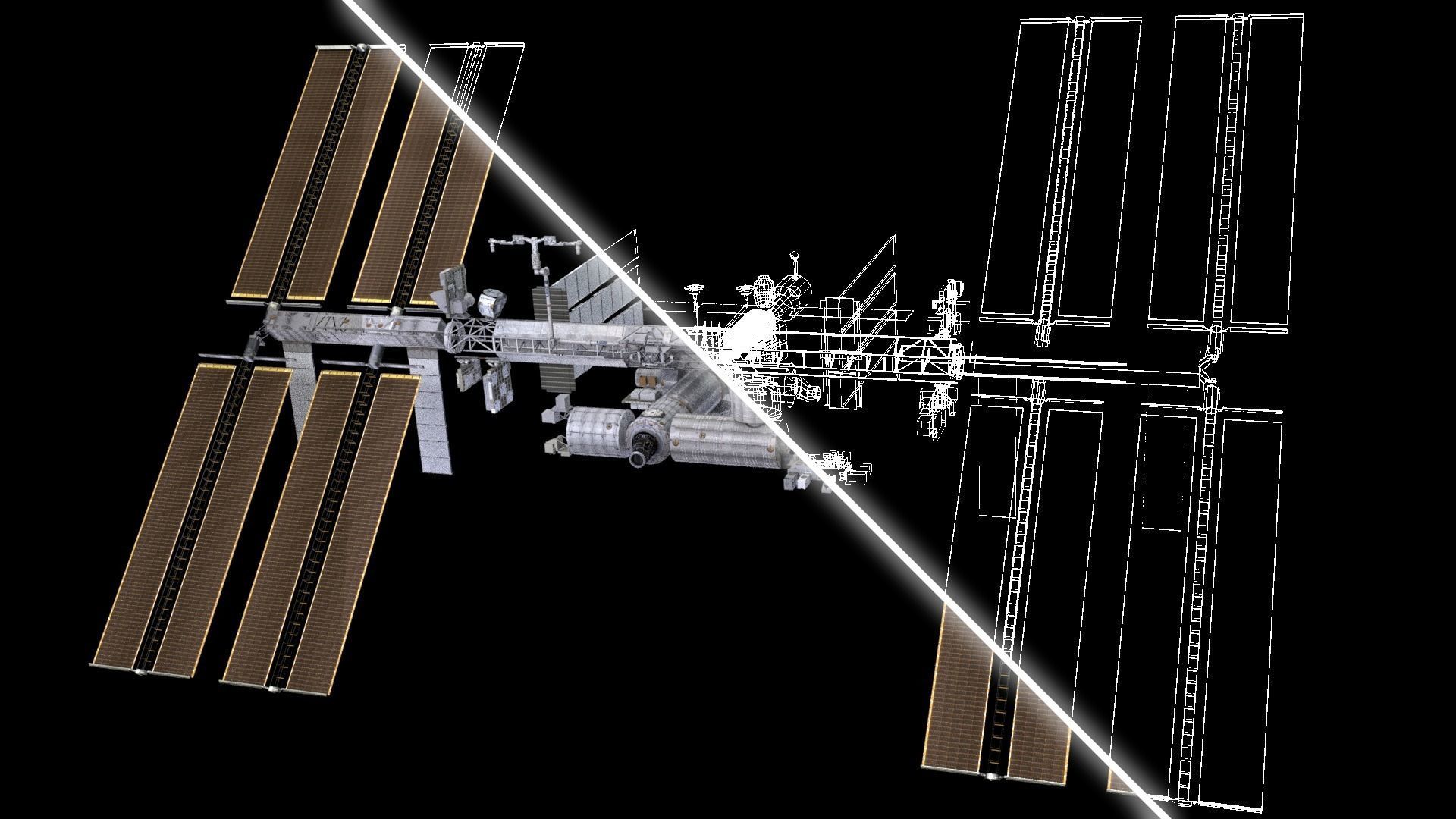 ISS International Space Station Low-poly 3D model_8