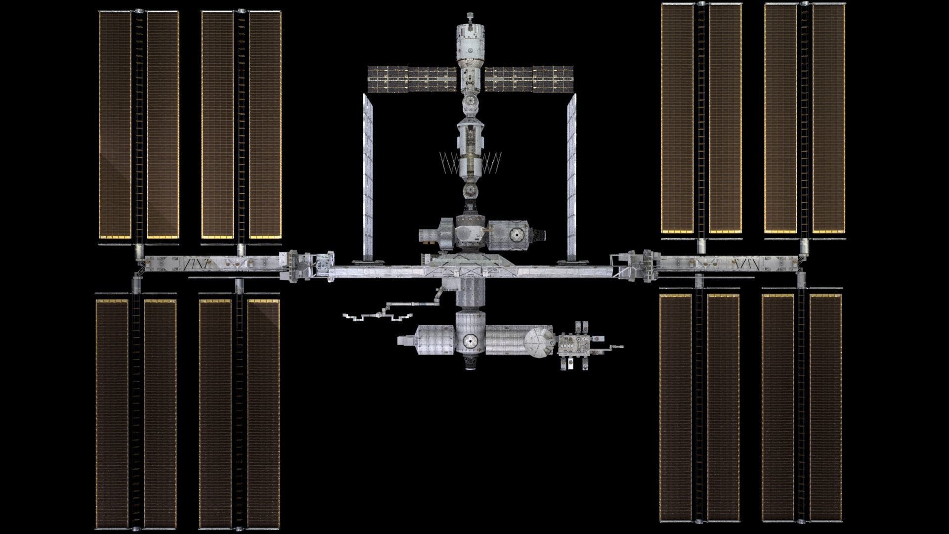 ISS International Space Station Low-poly 3D model_3