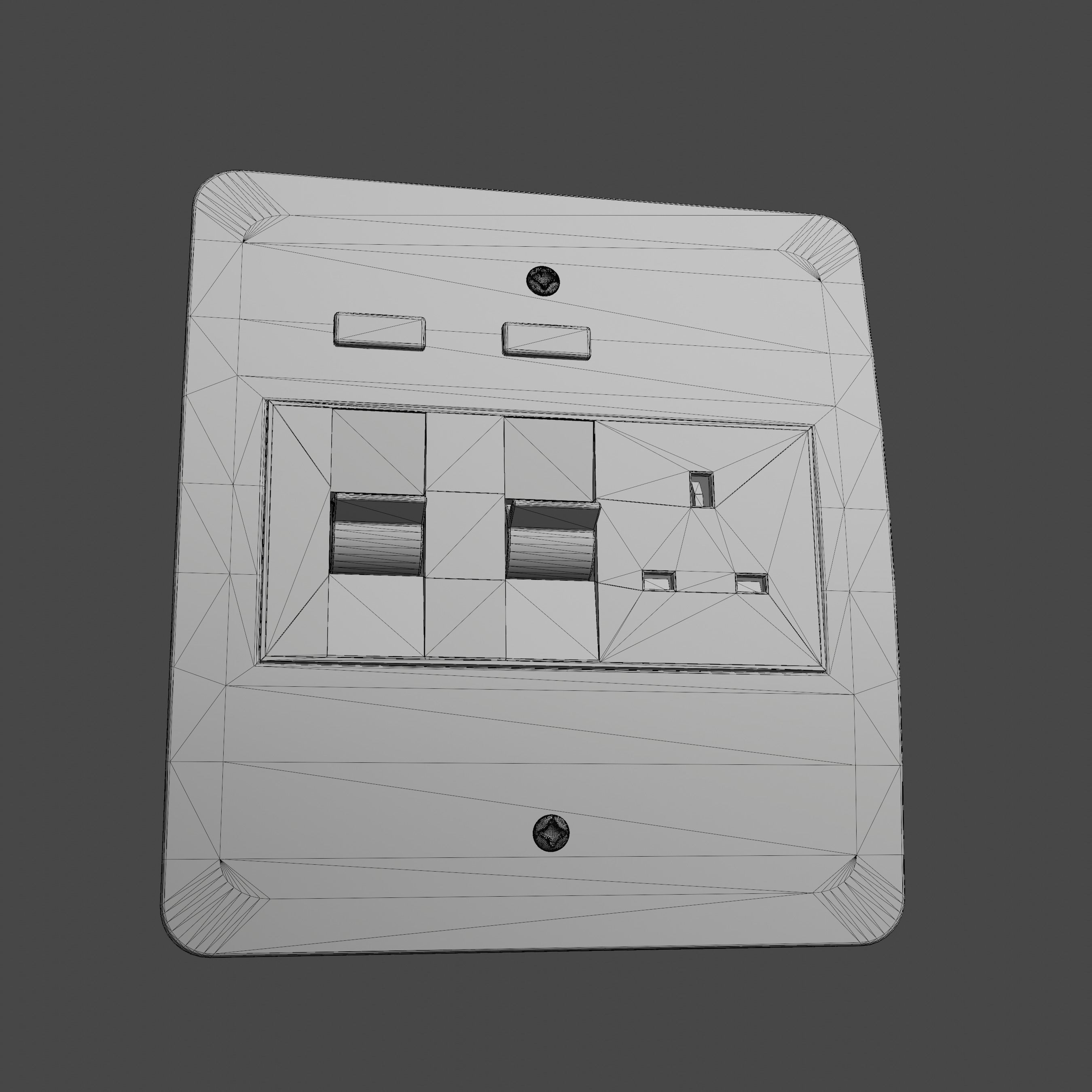 45A Cooker Socket Low-poly 3D model_6