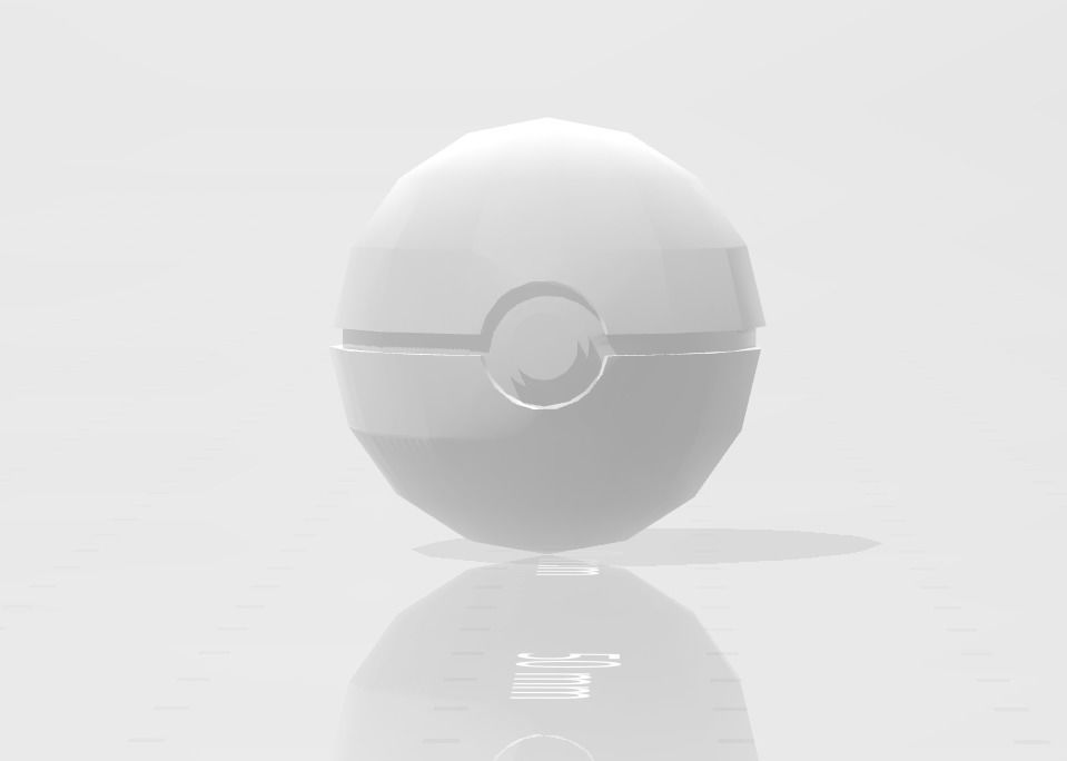 Pokeball 3D model egg 3D print model_3