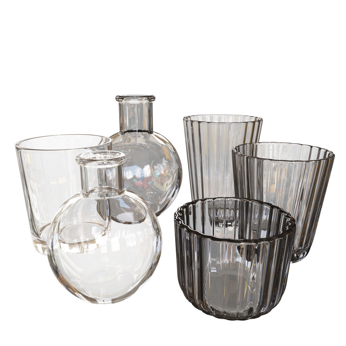 Lehome V1330 Vases on Stand Set 3D model_3