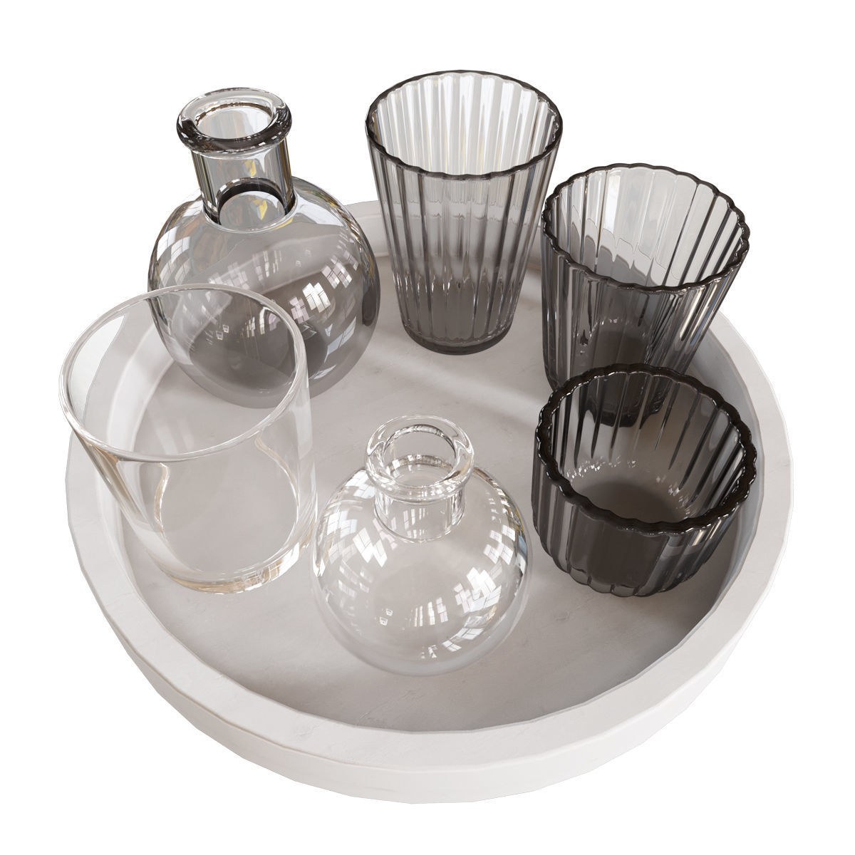 Lehome V1330 Vases on Stand Set 3D model_2