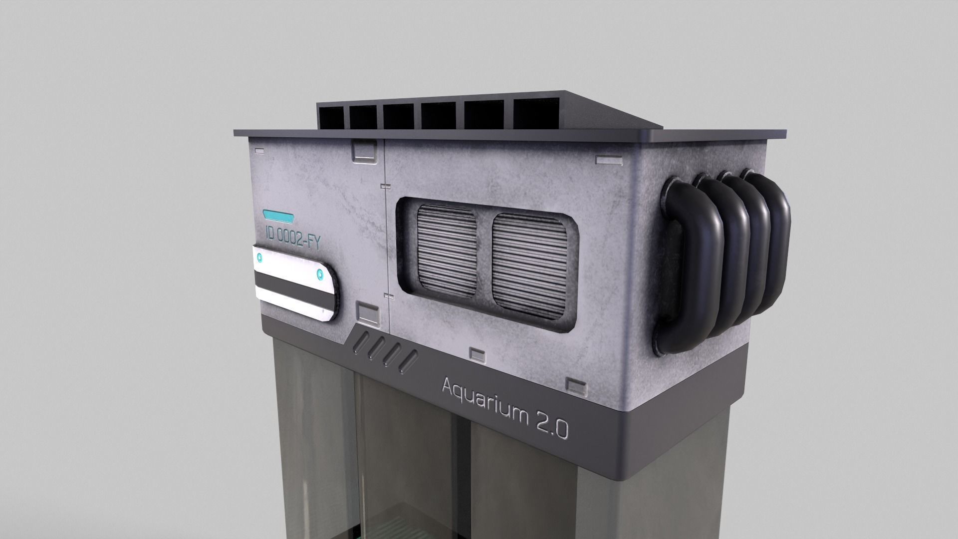 Sci-Fi Aquarium Low-poly 3D model_5