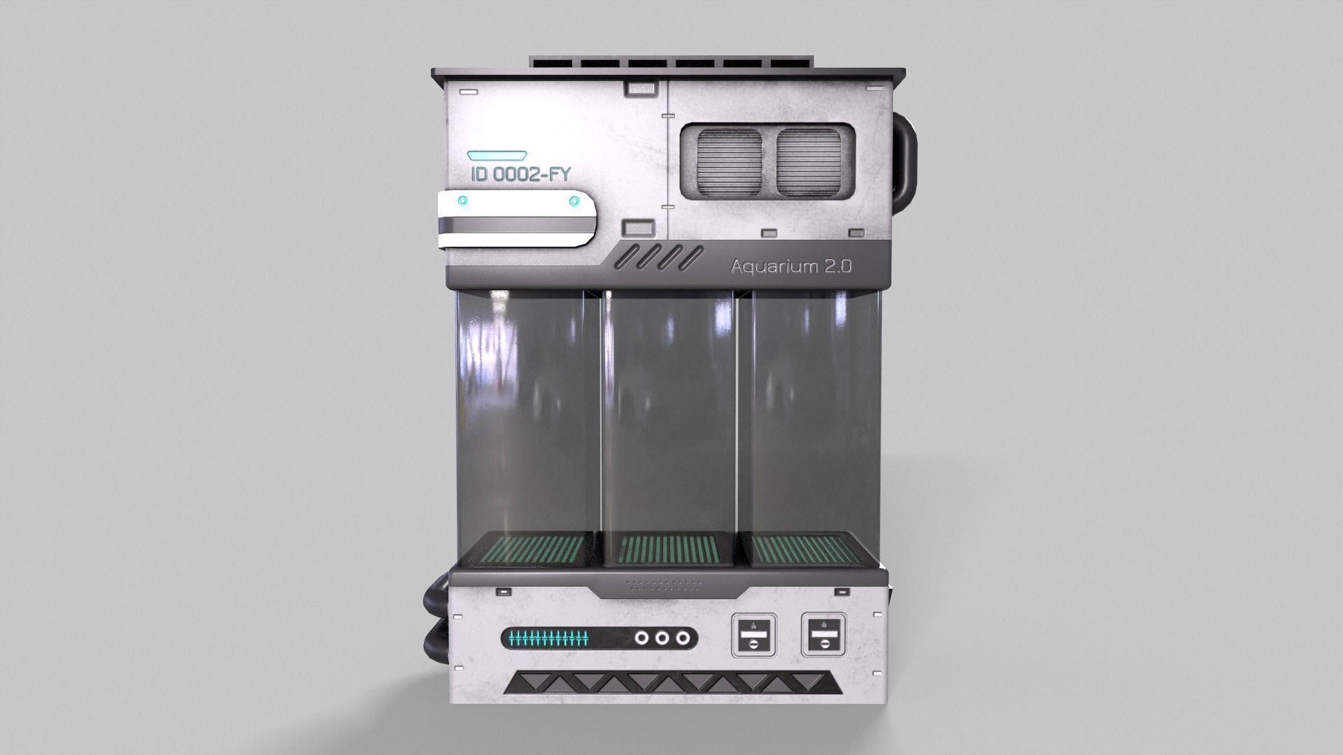 Sci-Fi Aquarium Low-poly 3D model_3