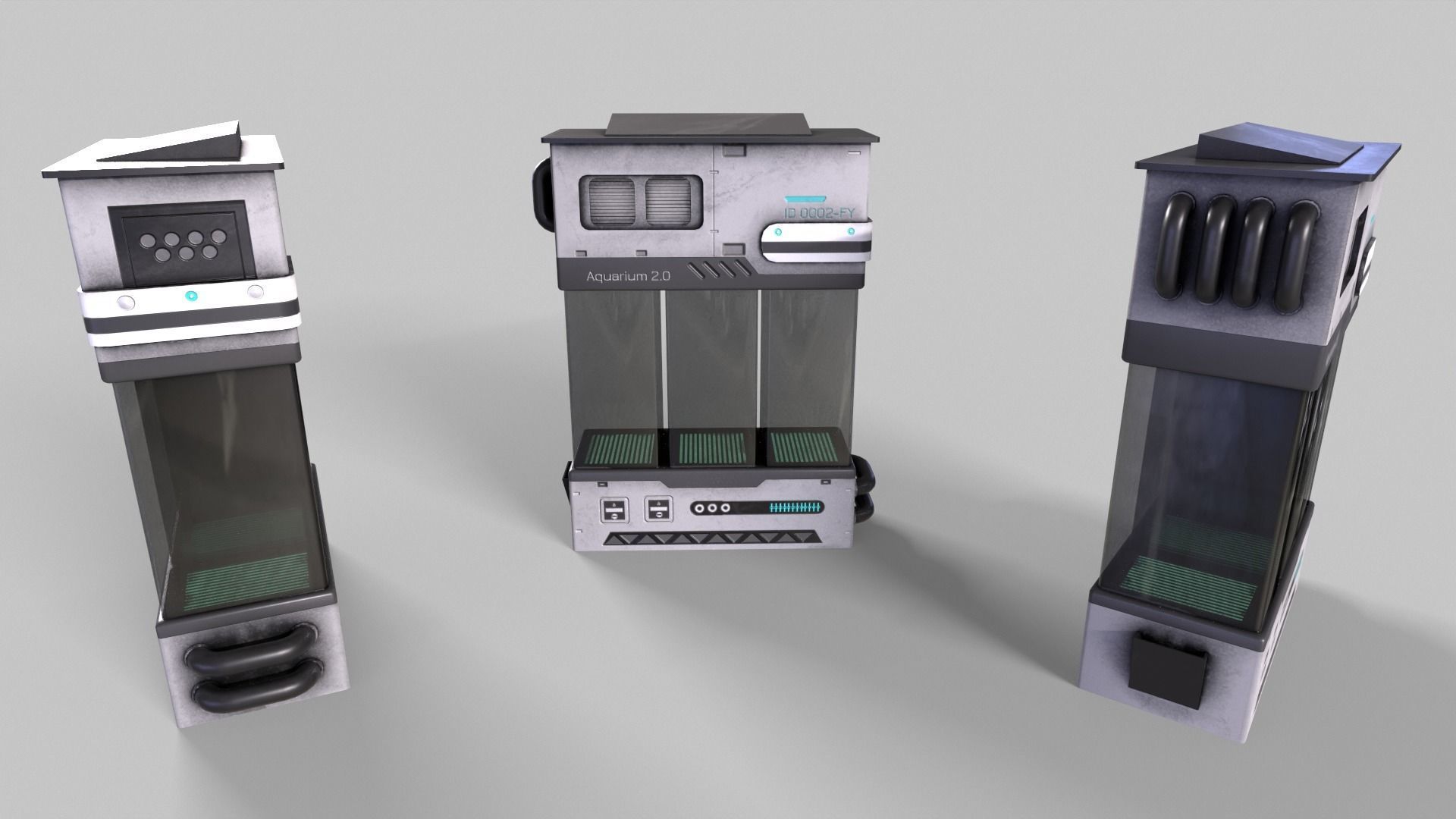 Sci-Fi Aquarium Low-poly 3D model_6