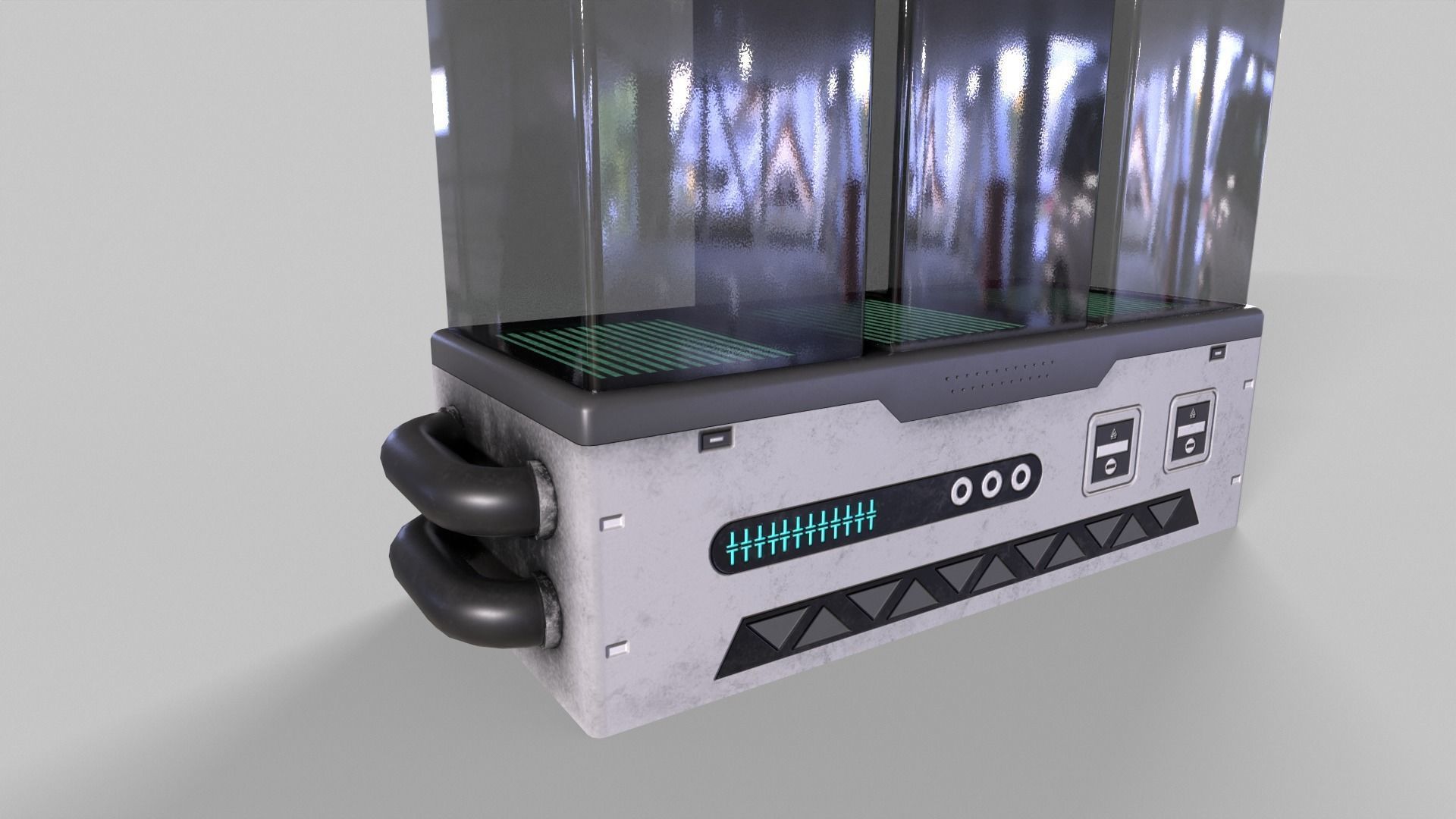 Sci-Fi Aquarium Low-poly 3D model_15