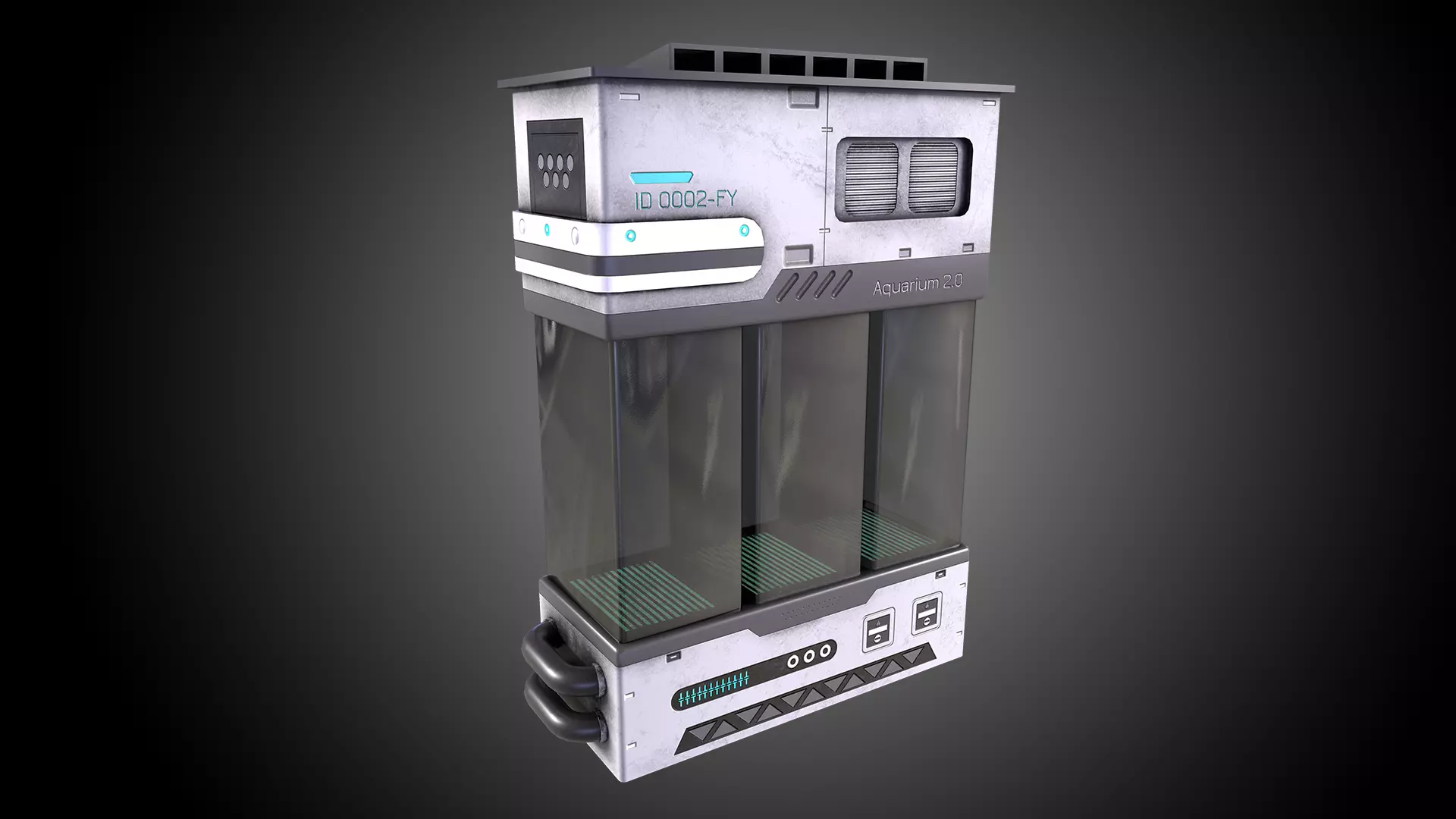 Sci-Fi Aquarium Low-poly 3D model_0