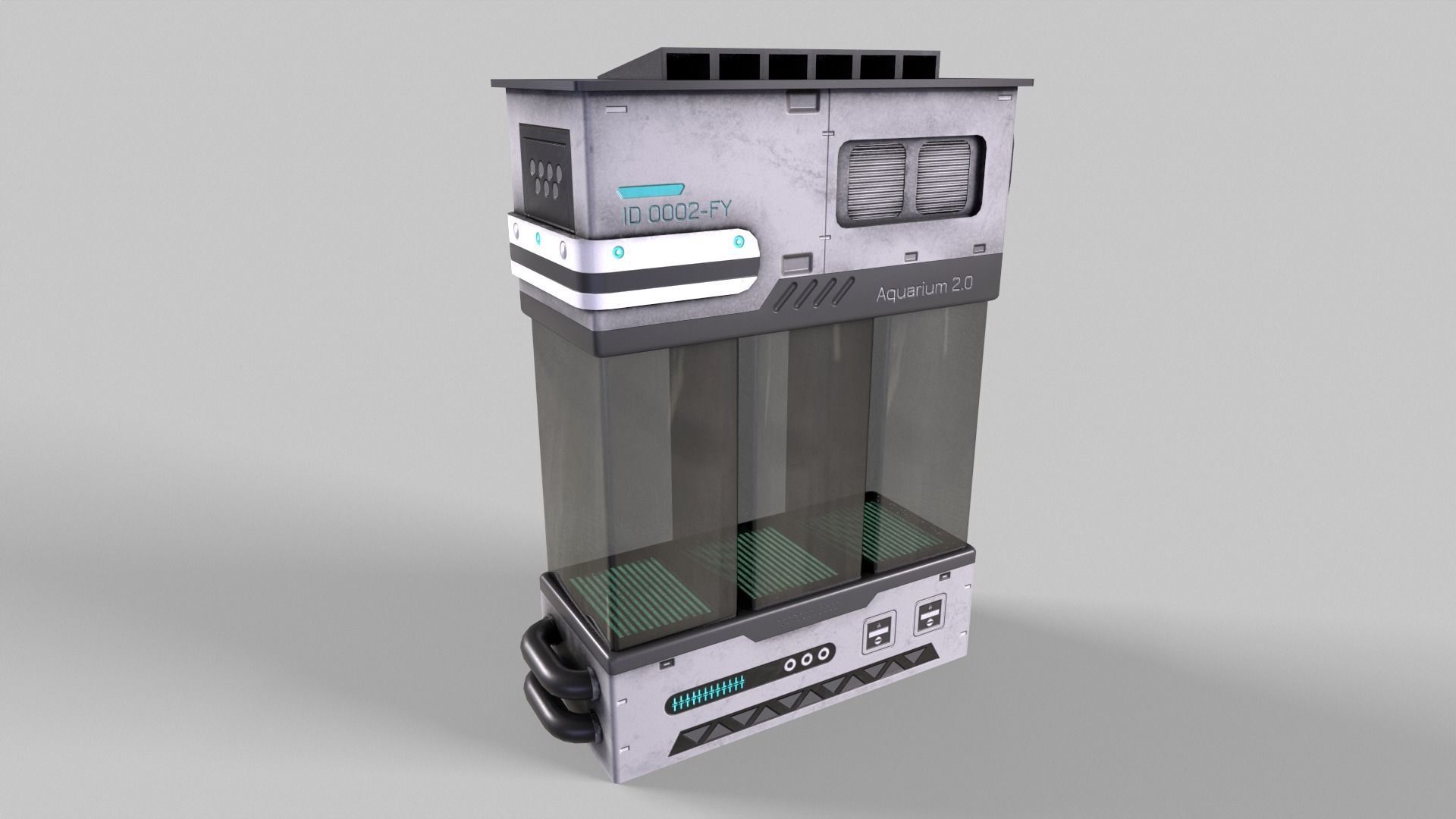 Sci-Fi Aquarium Low-poly 3D model_2