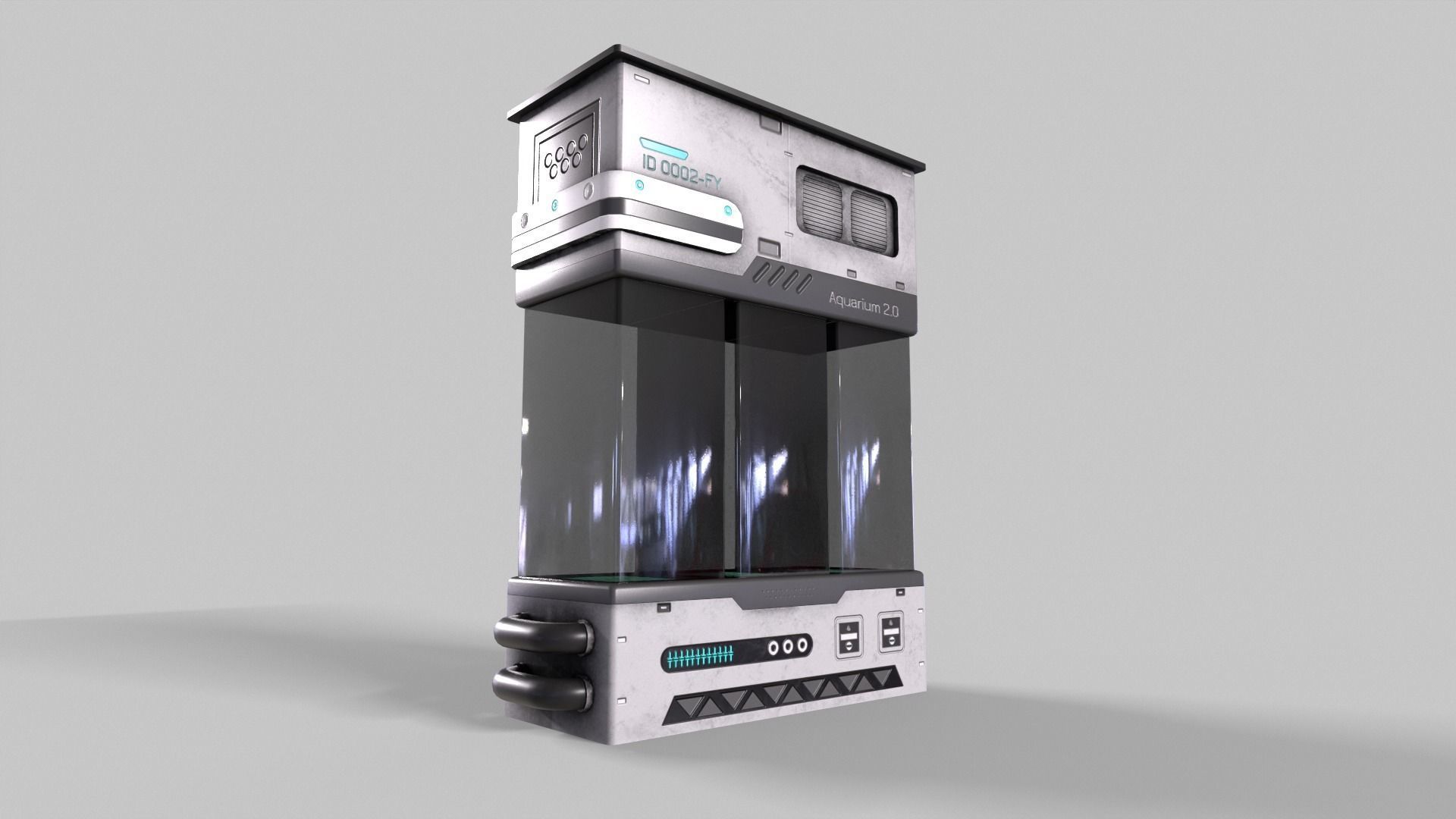 Sci-Fi Aquarium Low-poly 3D model_14