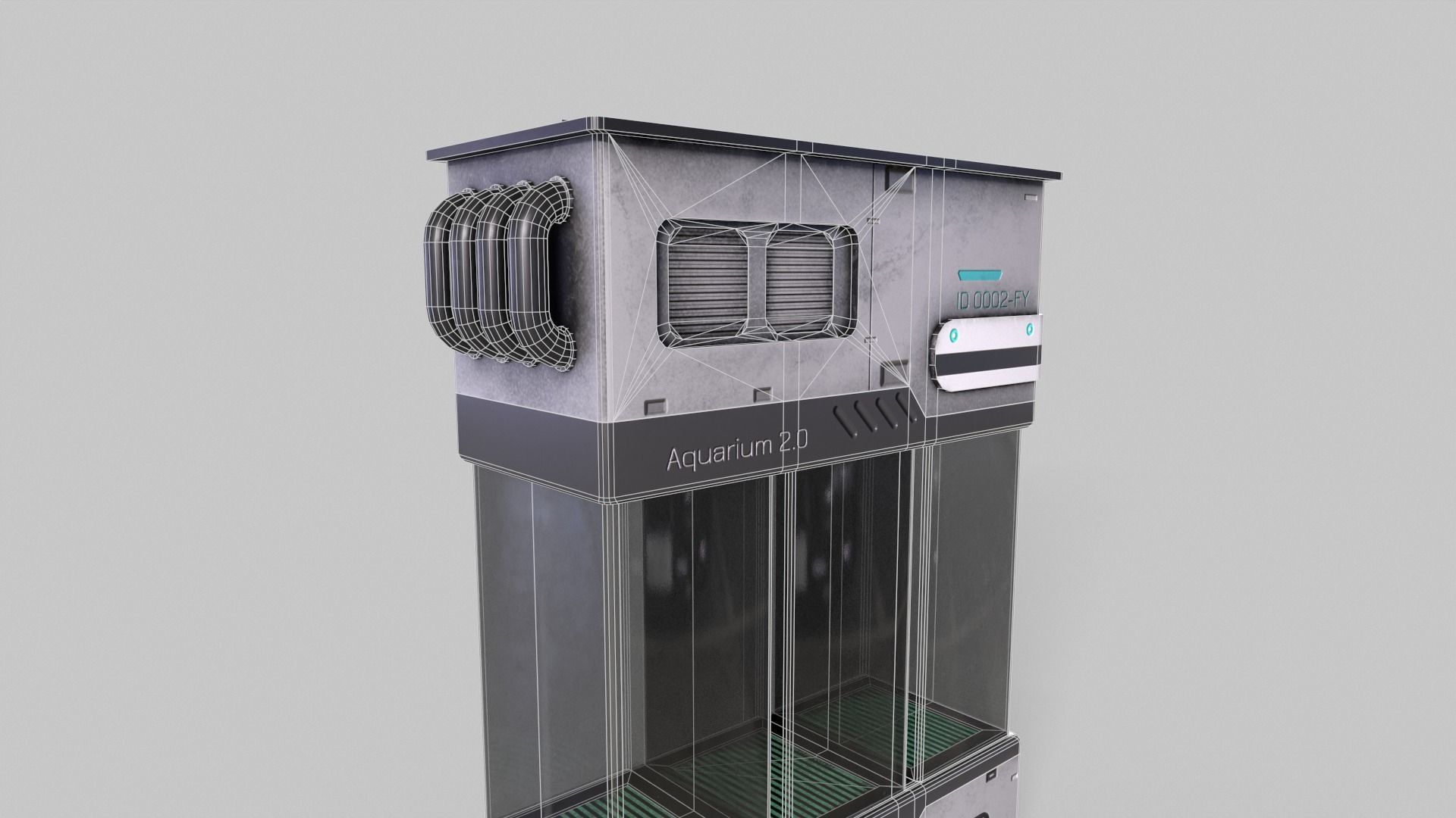 Sci-Fi Aquarium Low-poly 3D model_10