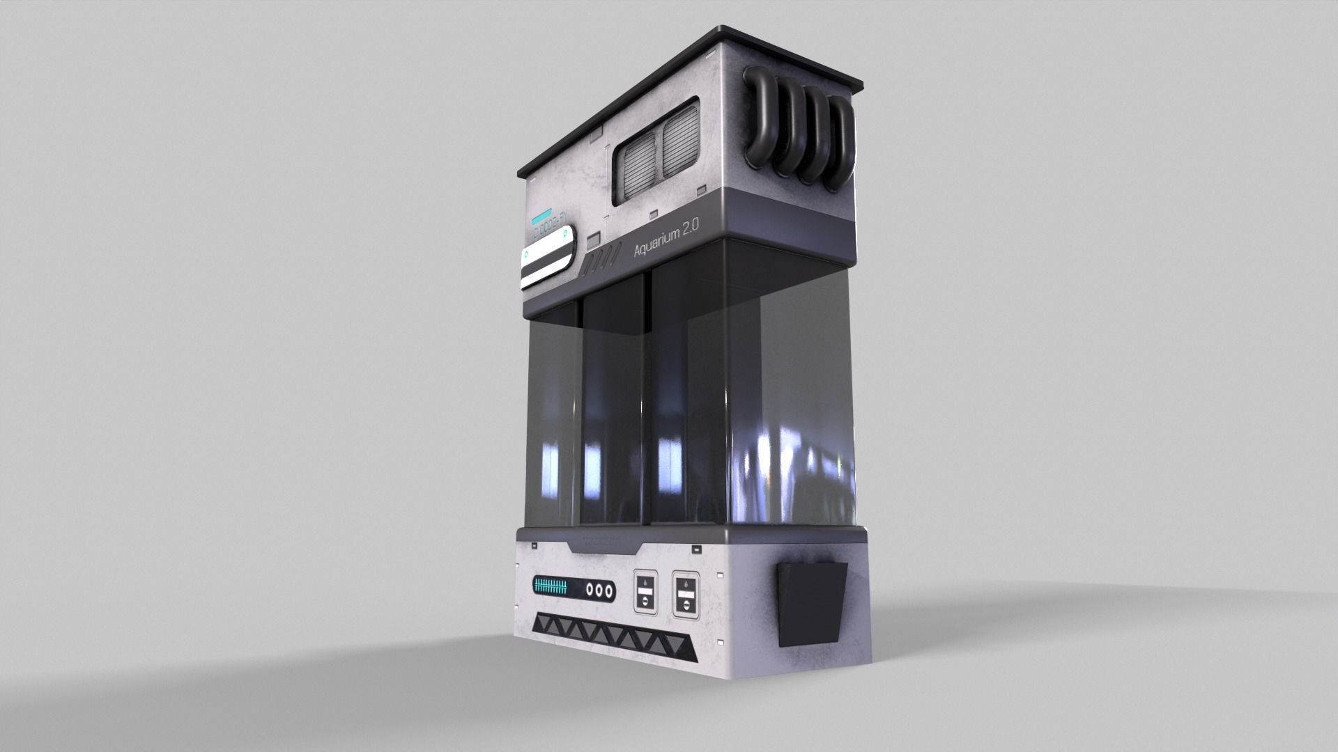 Sci-Fi Aquarium Low-poly 3D model_13