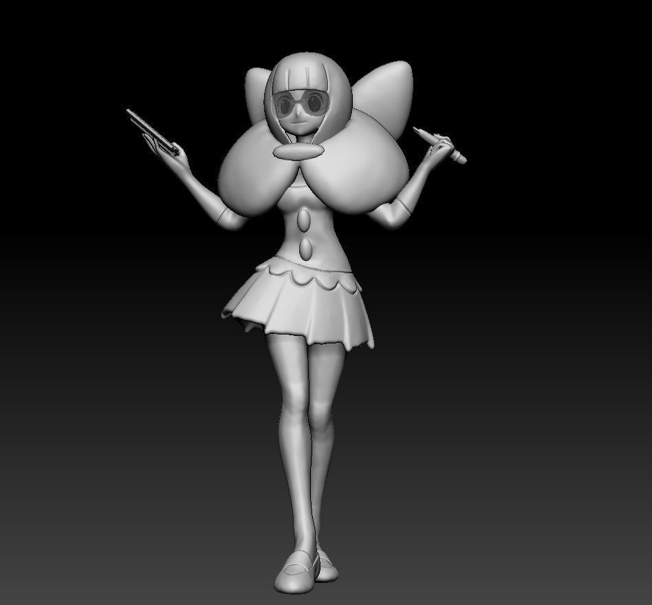 Pokemon Elite Four Shauntal 3D print model_4