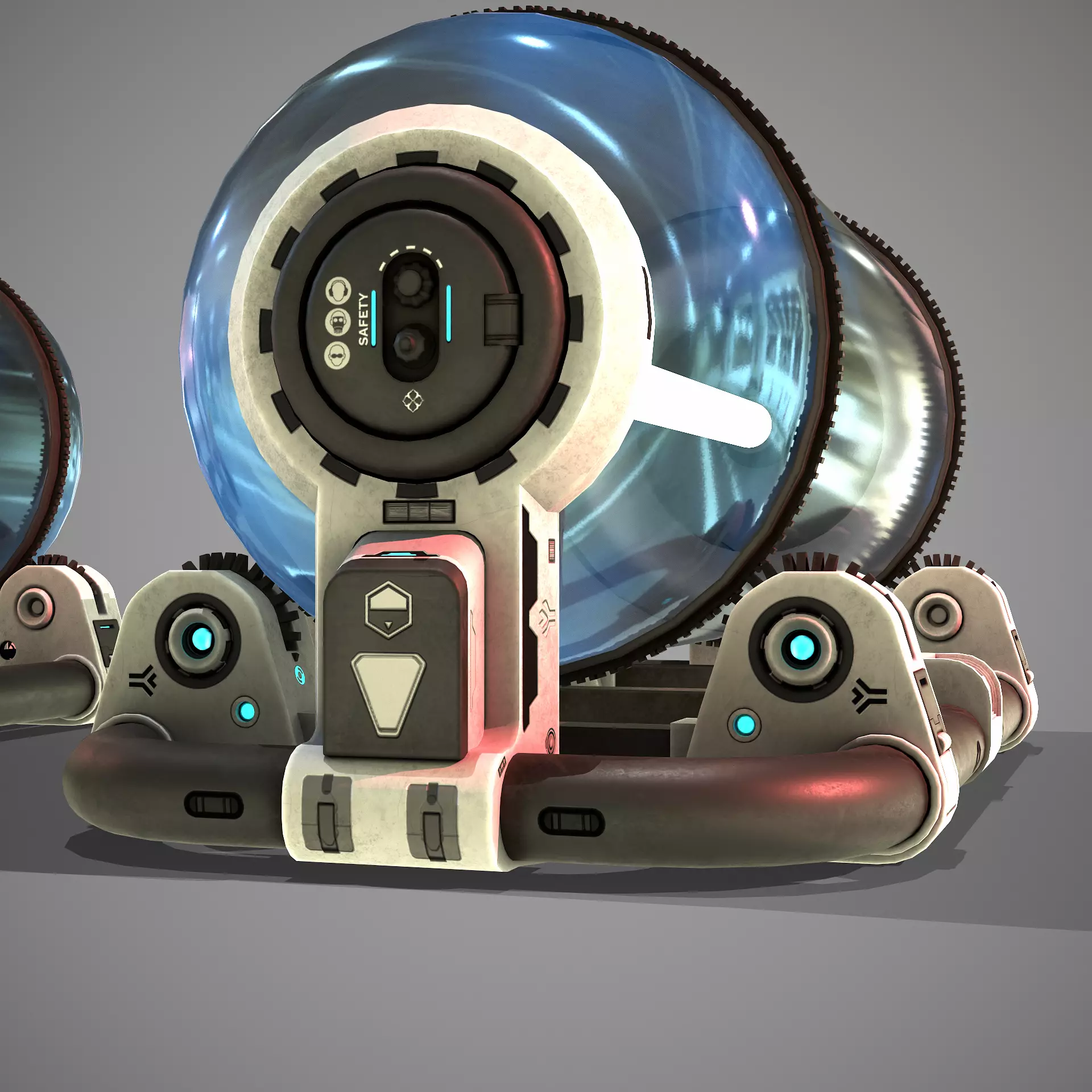 Sci-fi Tube Low-poly 3D model_0