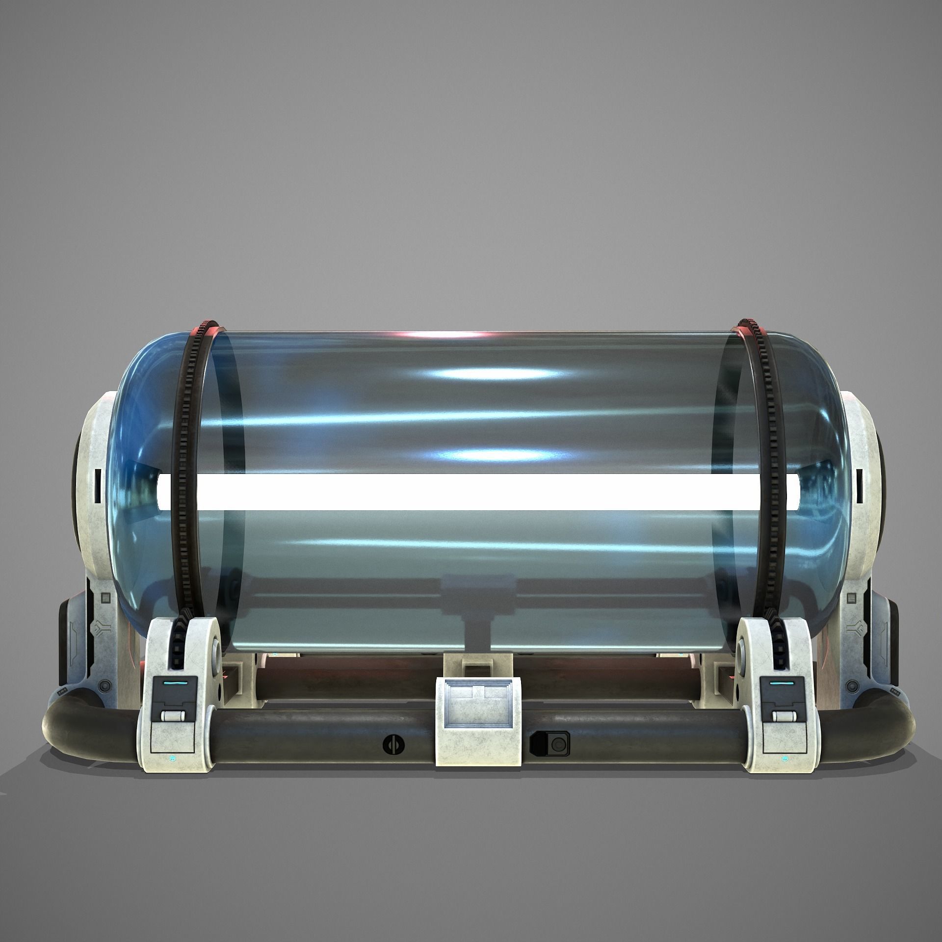 Sci-fi Tube Low-poly 3D model_5