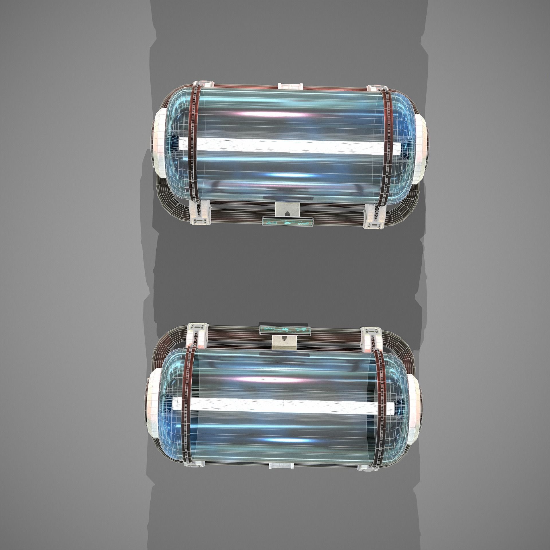 Sci-fi Tube Low-poly 3D model_13