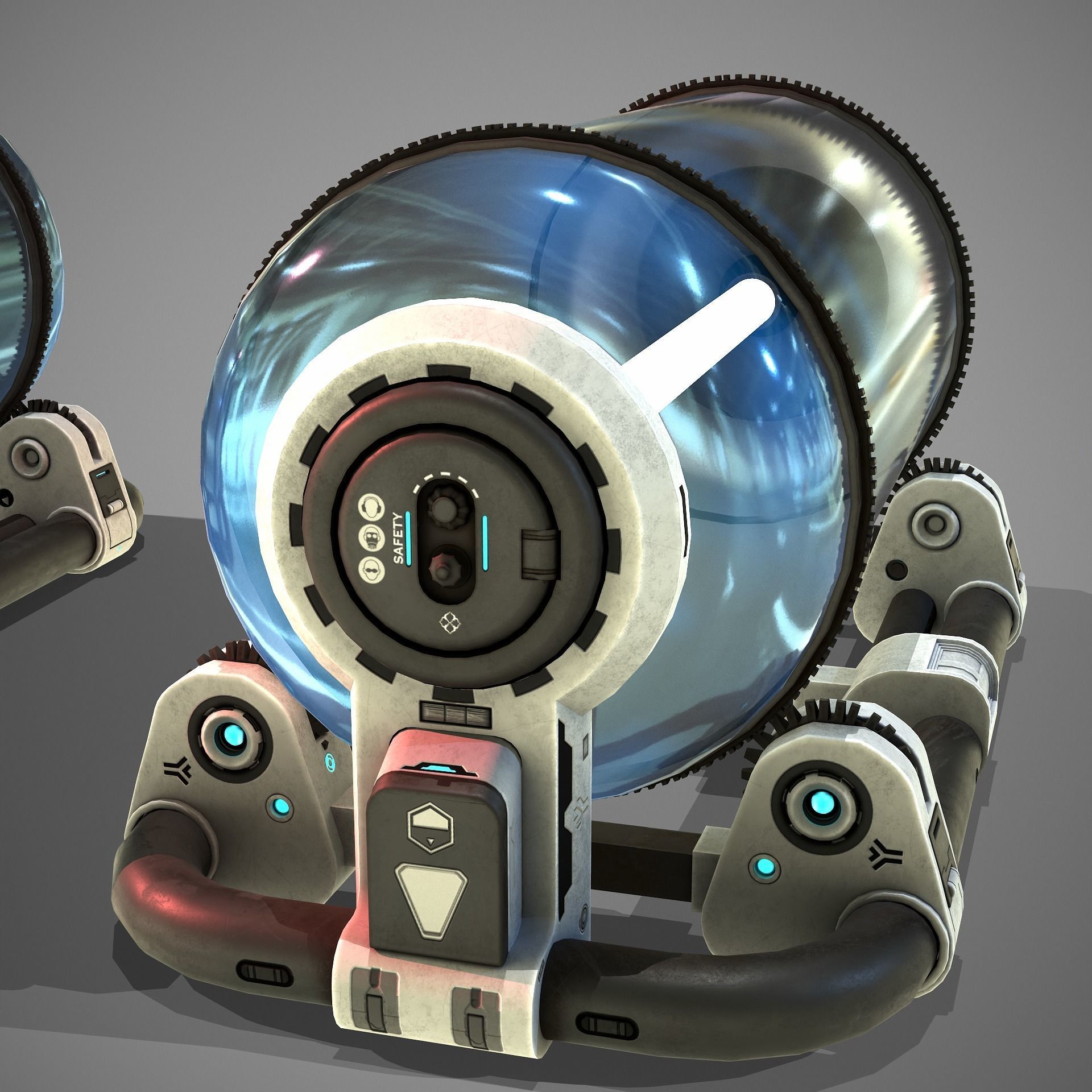 Sci-fi Tube Low-poly 3D model_3