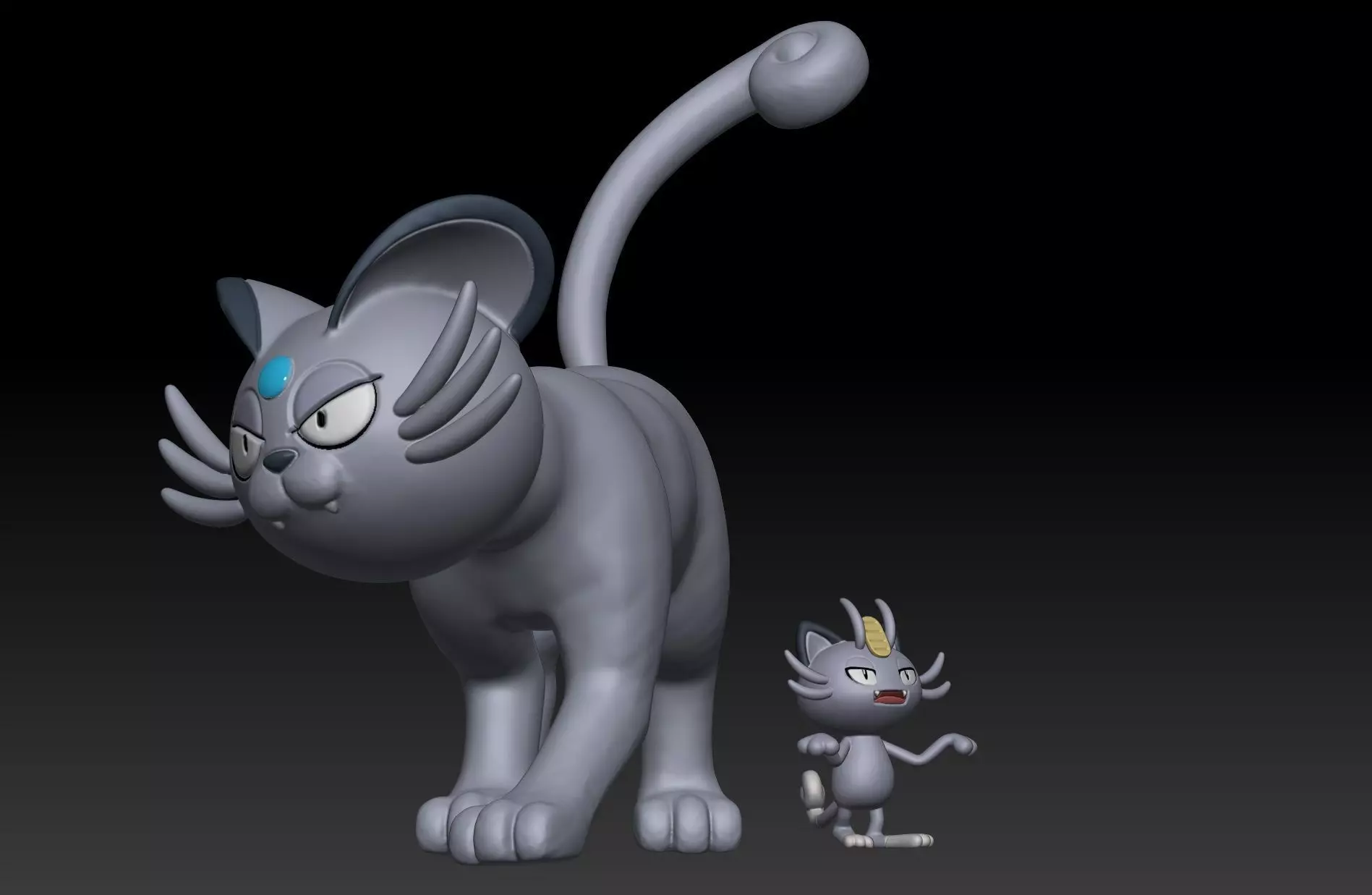 Pokemon Alolan Meowth Alolan Persian 3D print model_0
