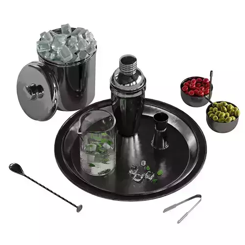 Cocktail decor set 2 3D model