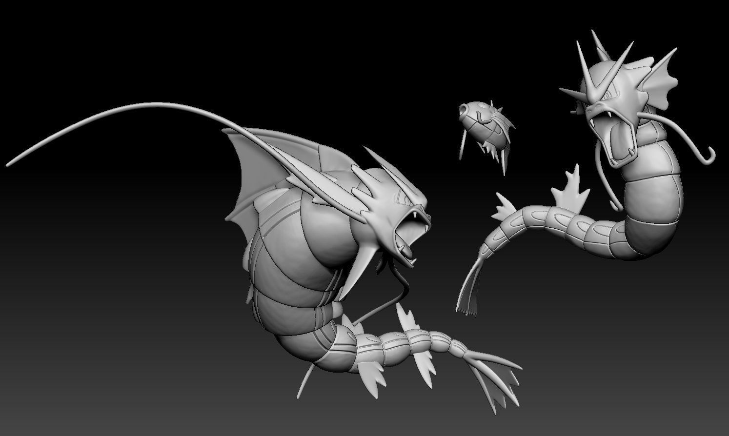 Pokemon Magikarp Gyarados Mega Evolution 3D print model_3