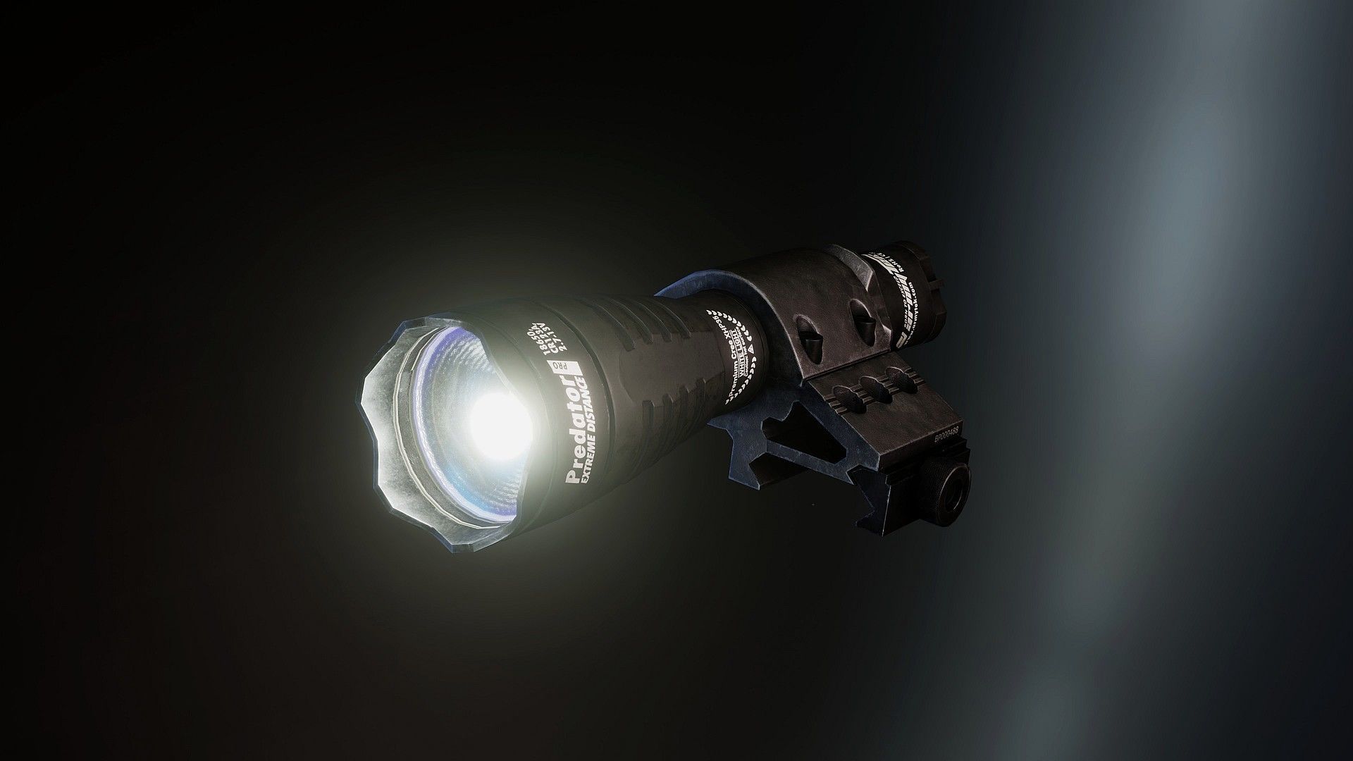 Armytek Predator Pro xhp35 flashlight Low-poly 3D model_4