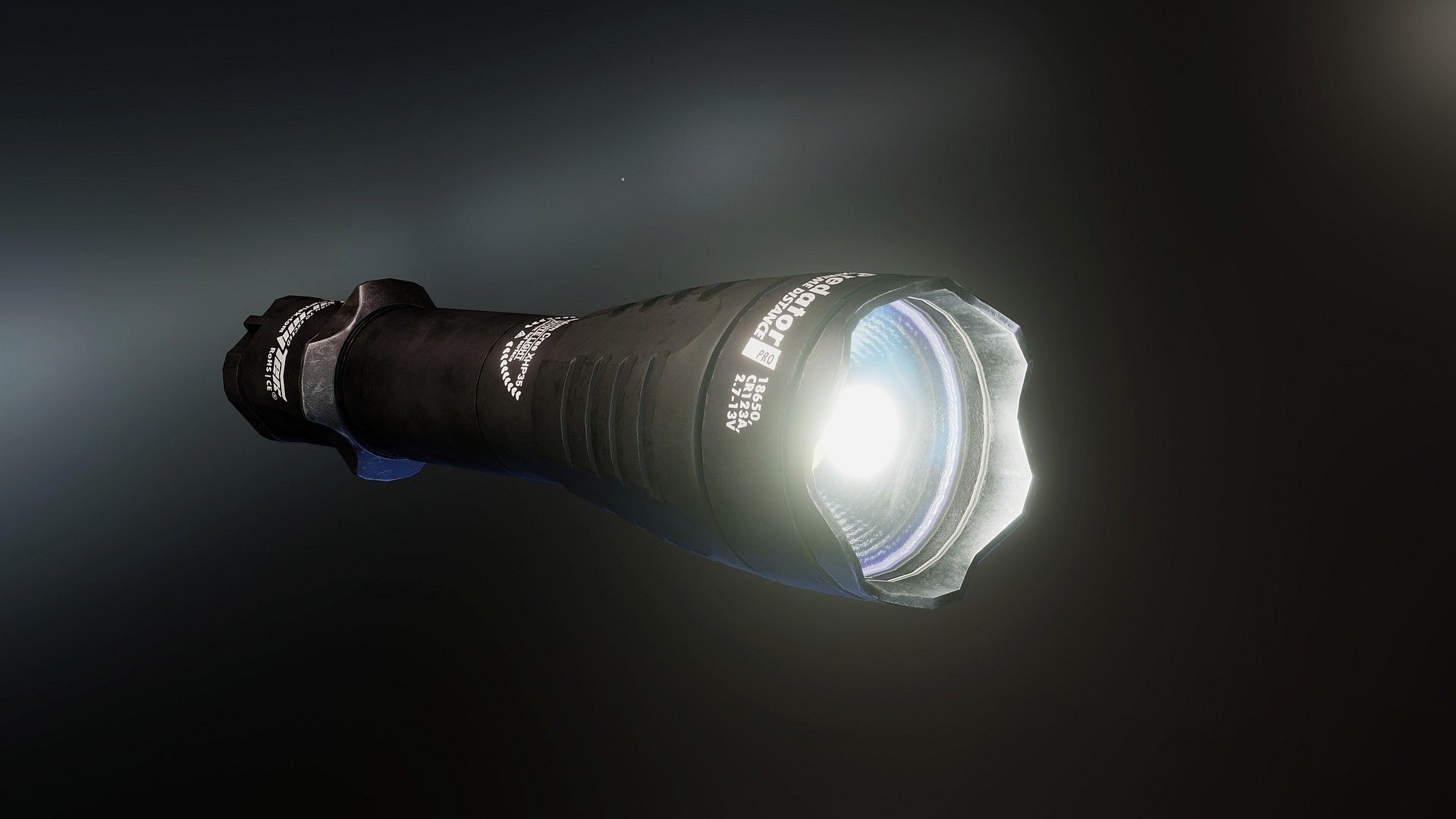 Armytek Predator Pro xhp35 flashlight Low-poly 3D model_2