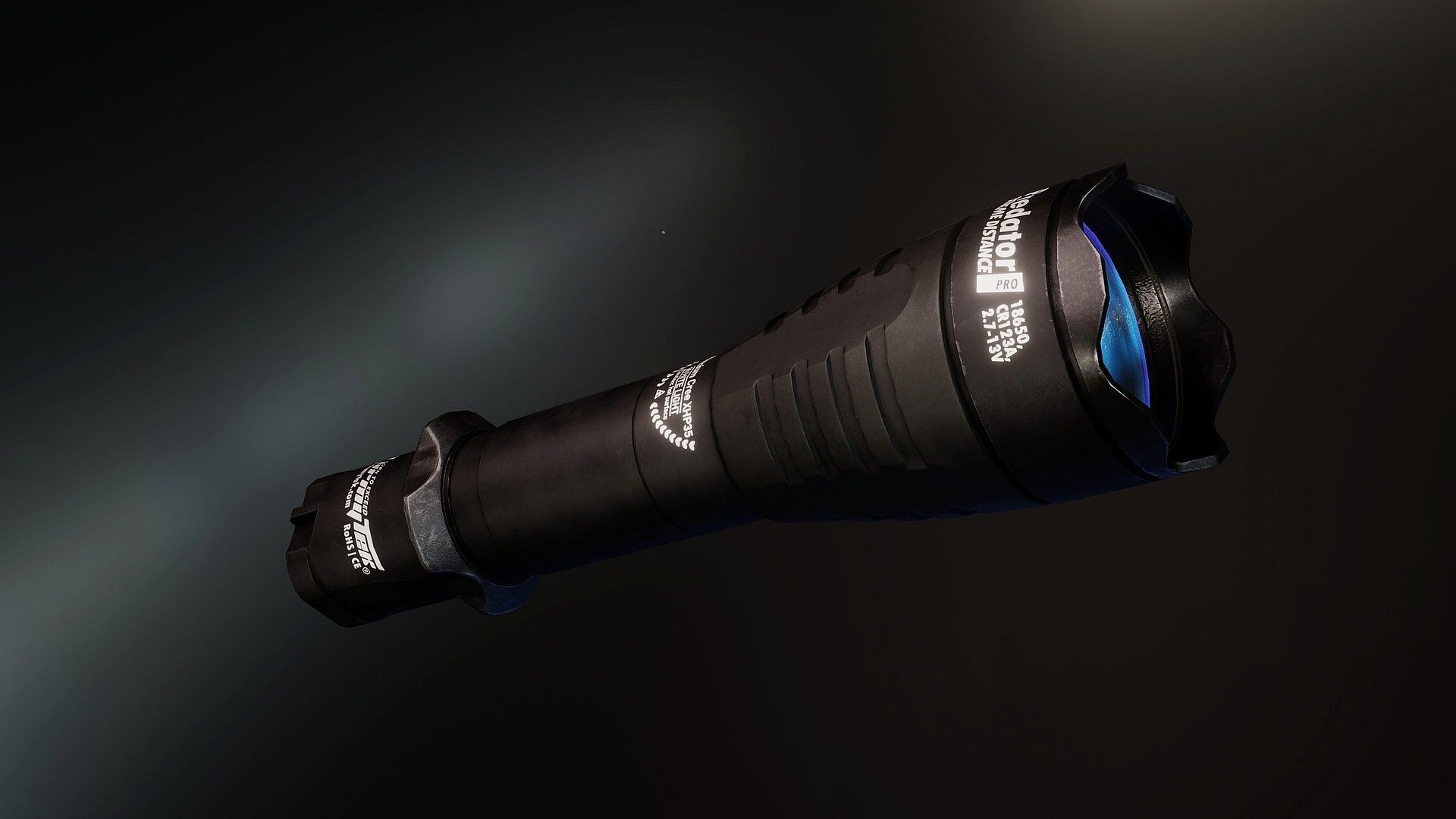 Armytek Predator Pro xhp35 flashlight Low-poly 3D model_1