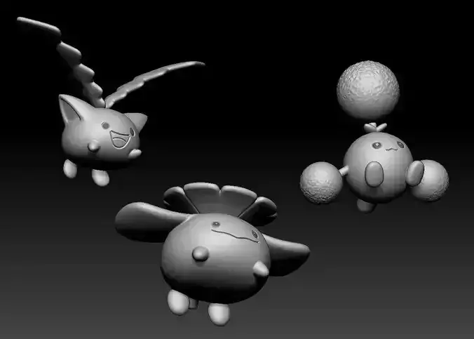 Pokemon Hoppip Skiploom Jumpluff