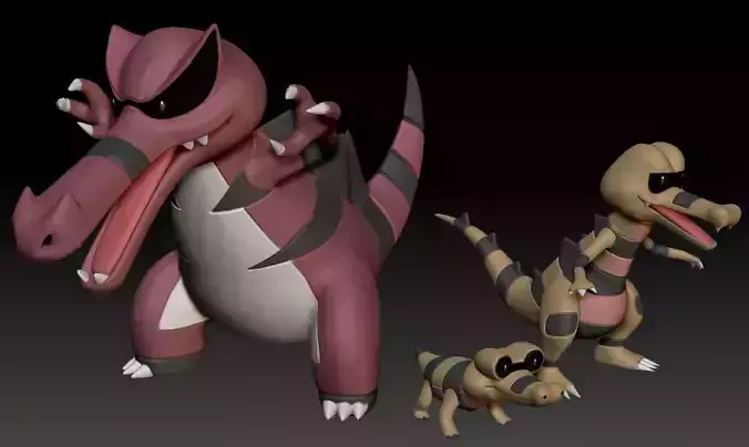 Pokemon Sandile Krokorok Krookodile