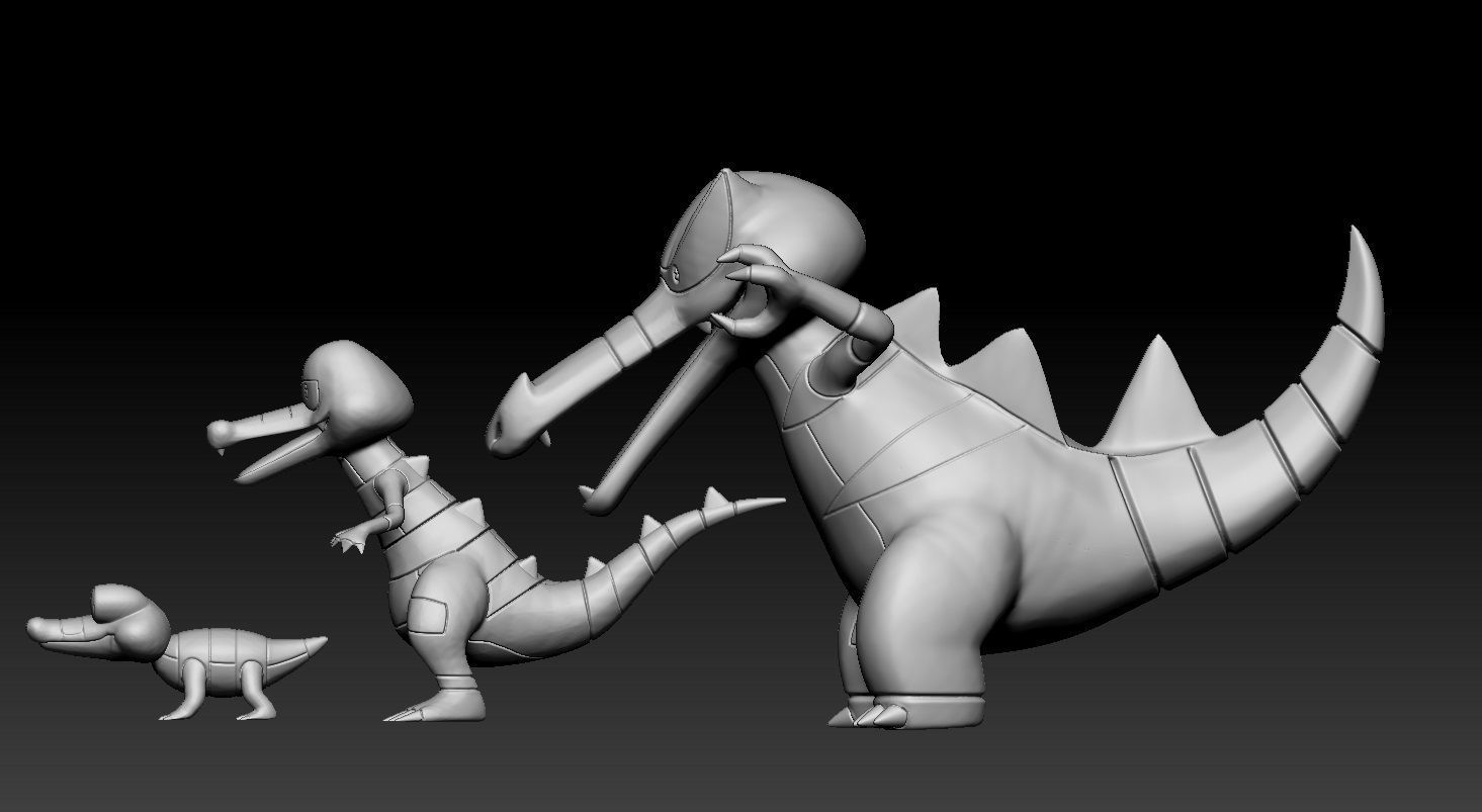 Pokemon Sandile Krokorok Krookodile 3D print model_1