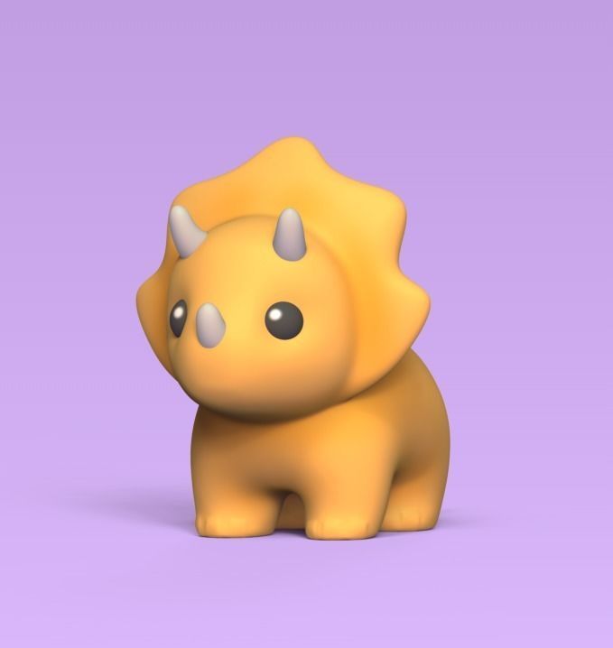 Little Triceratops 3D print model_1