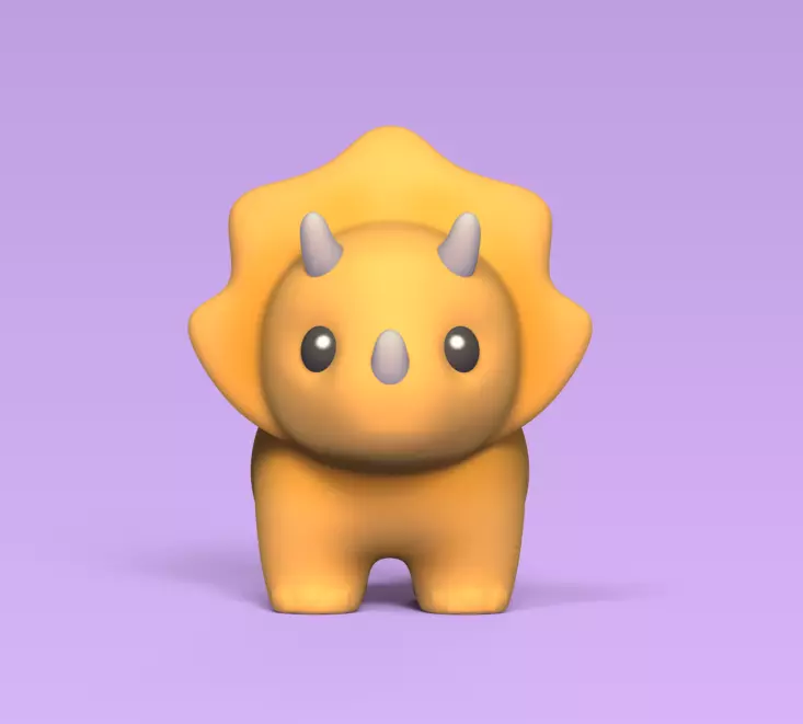 Little Triceratops 3D print model_0