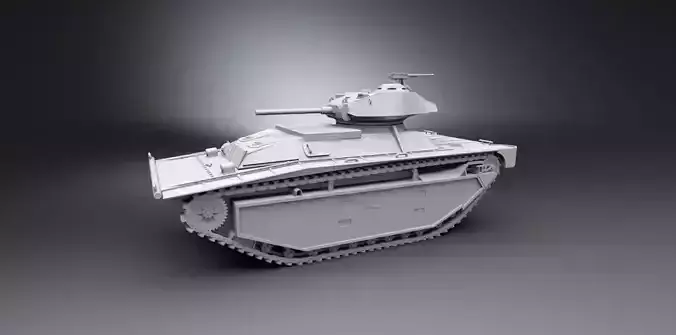 LVT A 1 Chaffee Scale model 3D print model