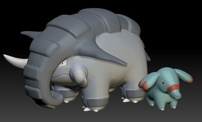 Pokemon Phanpy Donphan 3D print model