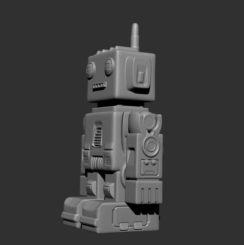 Cheez Peeza the Retro Robot Free 3D print model_4