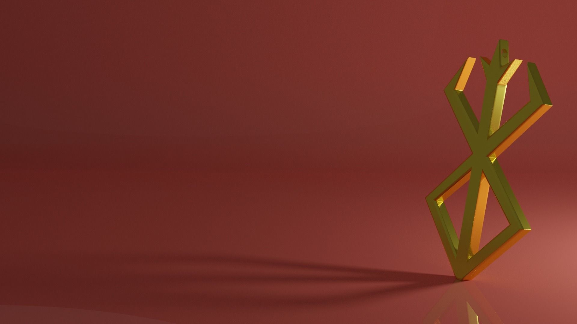 Berserk cursed mark necklace 3D print model_2