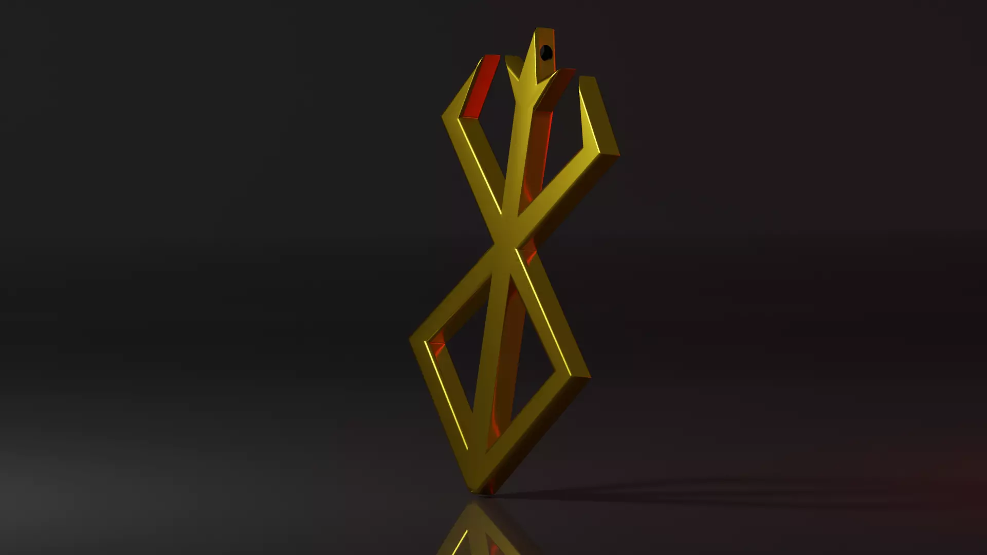 Berserk cursed mark necklace 3D print model_0