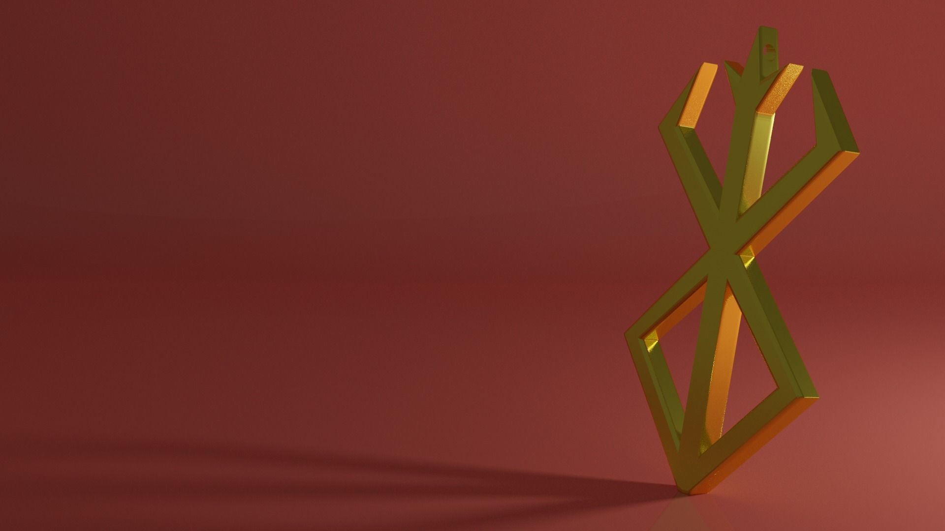 Berserk cursed mark necklace 3D print model_1