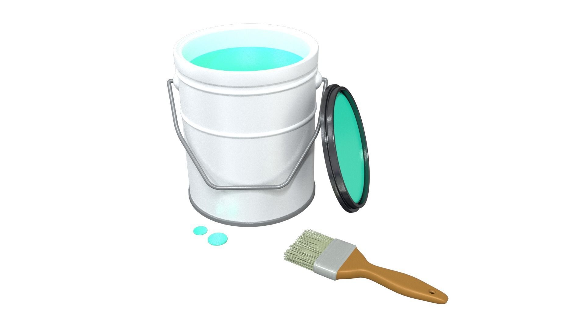 can paint Low-poly 3D model_1