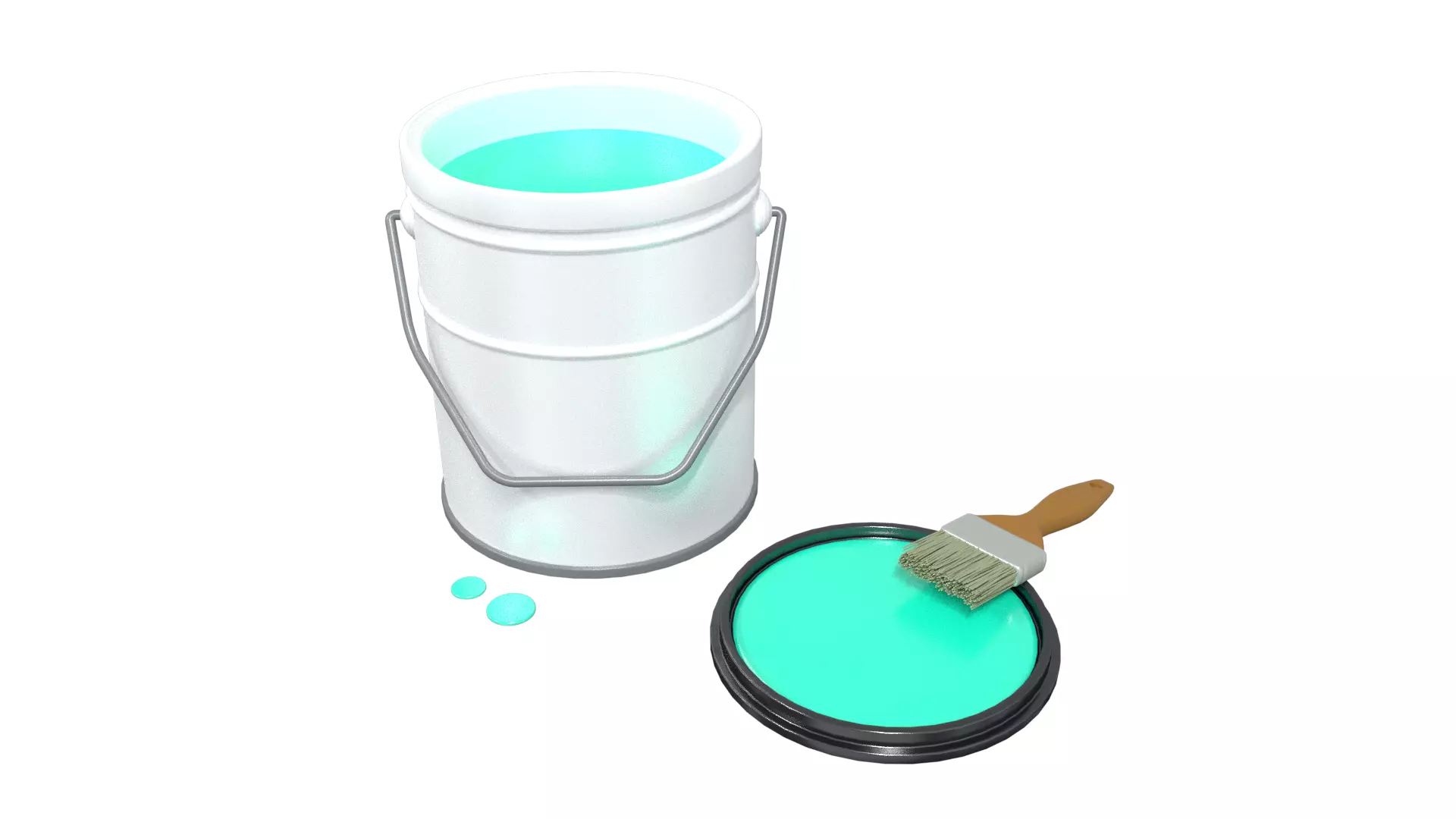 can paint Low-poly 3D model_0