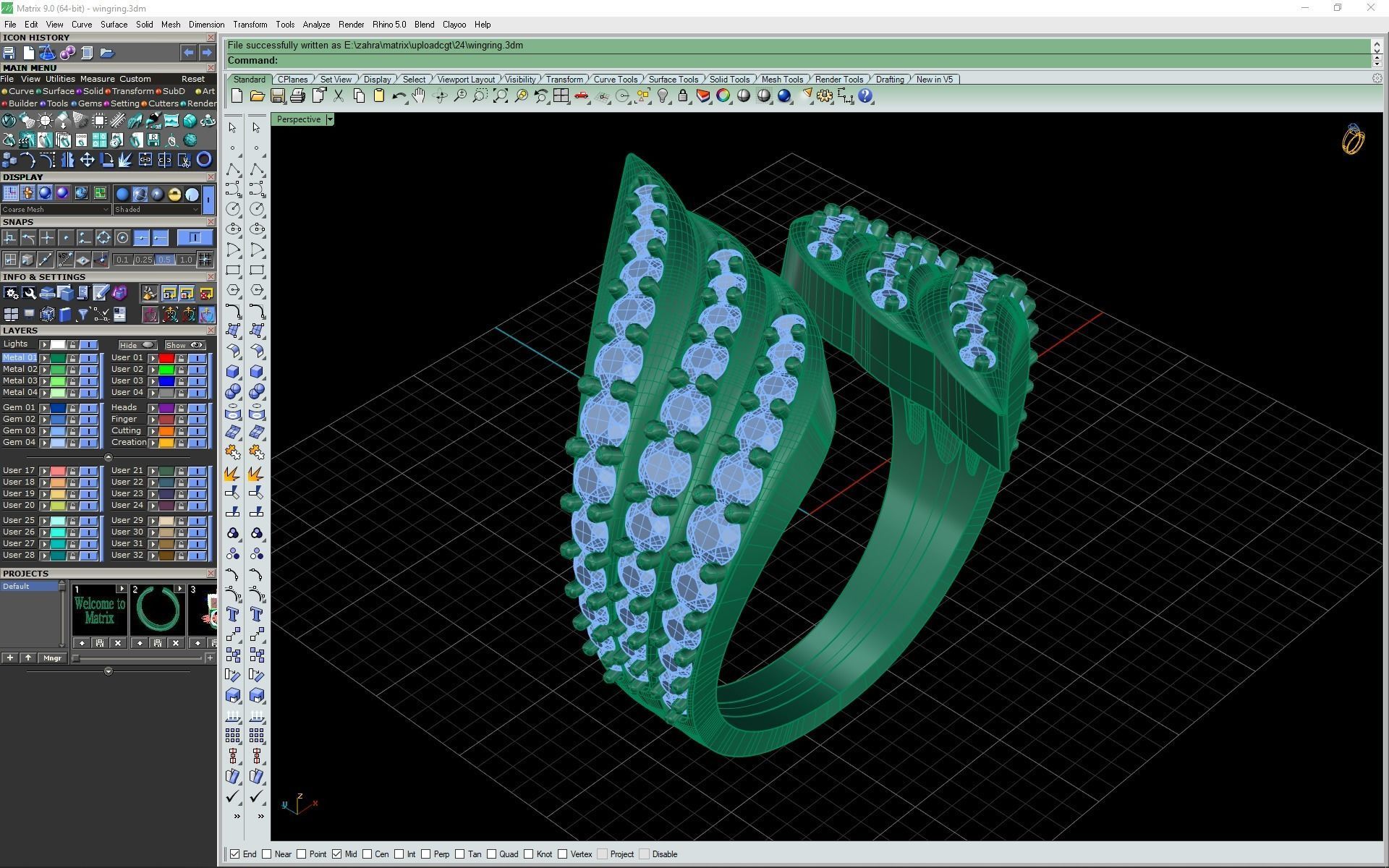3d- model of Wing ring 3D print model_12