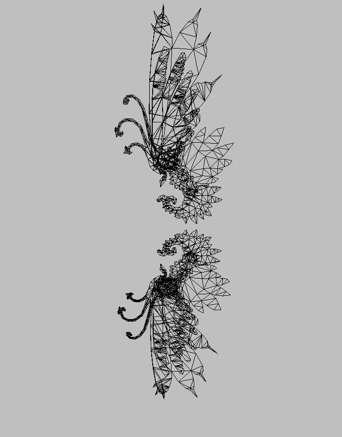 Custom Wing Low-poly 3D model_7