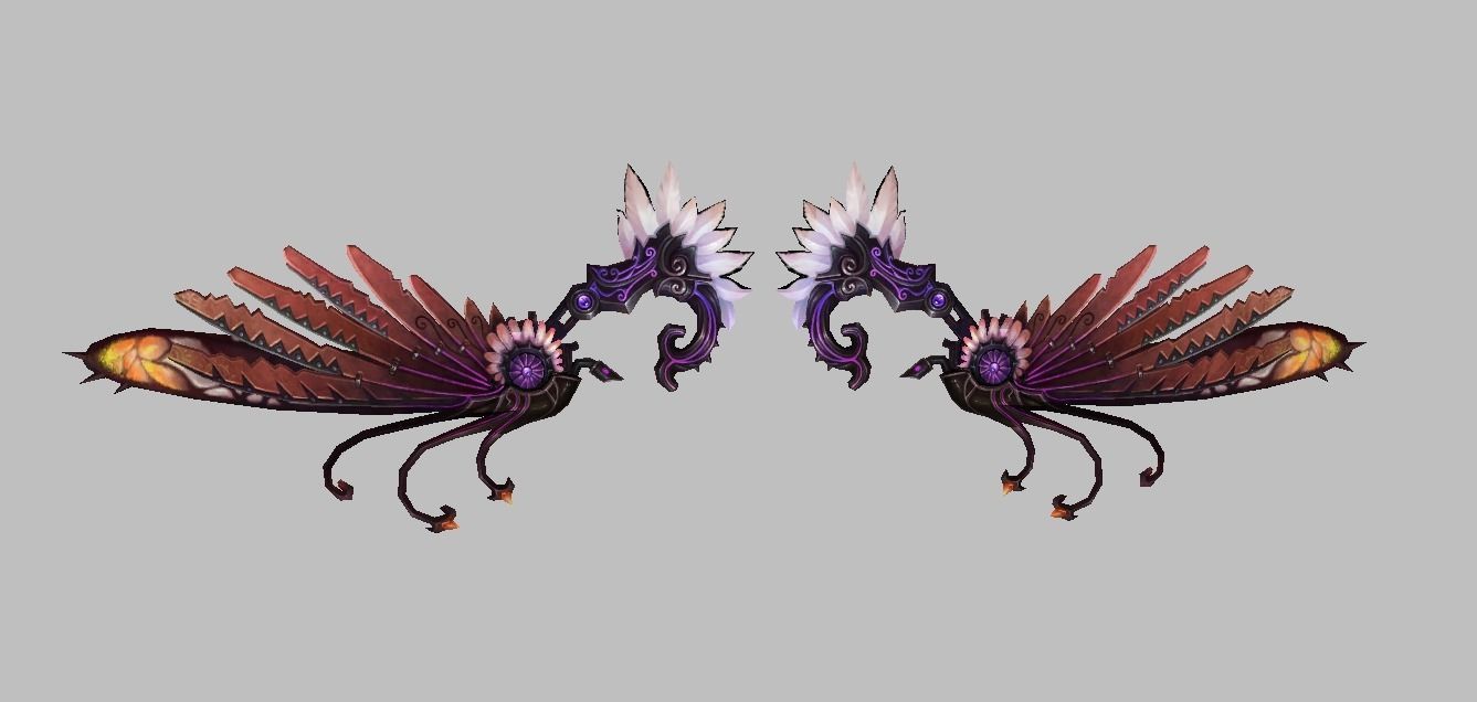 Custom Wing Low-poly 3D model_17