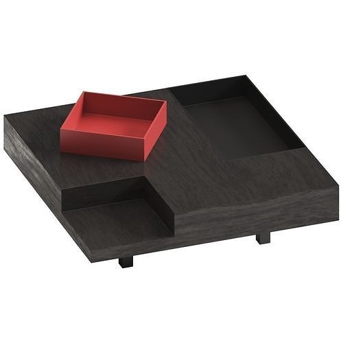 Albedo N Y coffee table with compartments 3D model